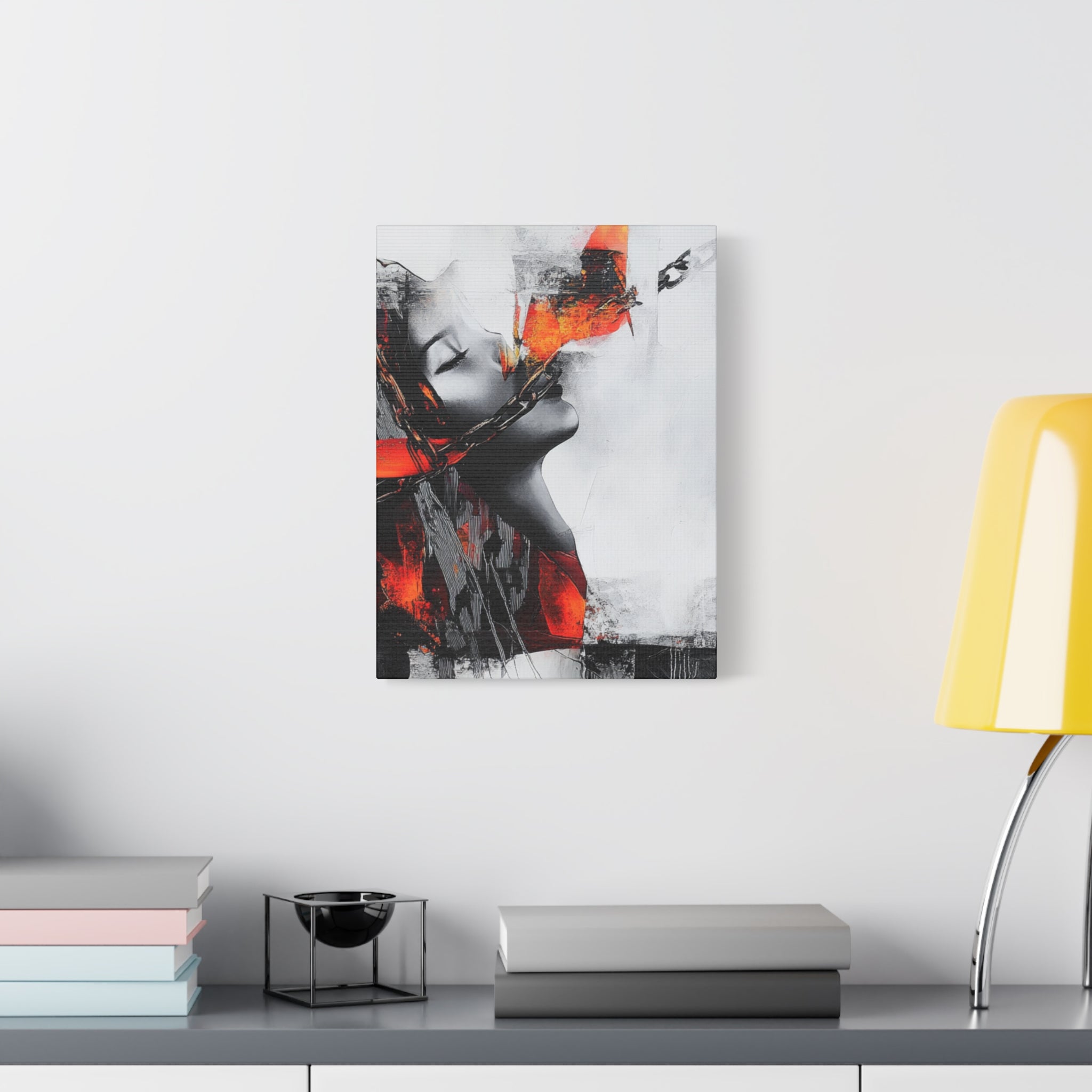 Abstract Matte Canvas Art-P14, Modern Wall Decor, Black and White Artwork for Home, Unique Gift, Contemporary Design