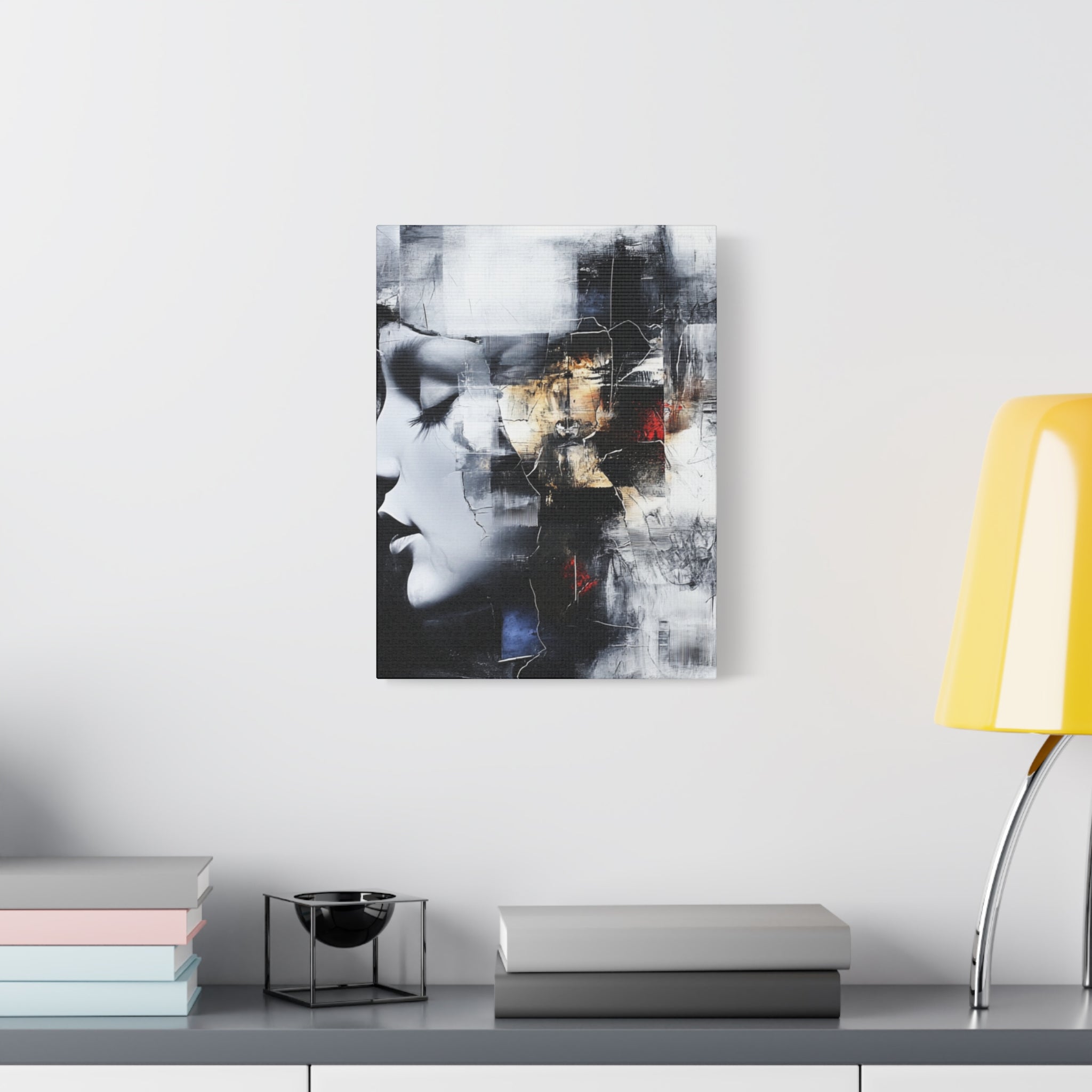 Abstract Matte Canvas Art-P3, Modern Wall Decor, Black and White Artwork for Home, Unique Gift, Contemporary Design