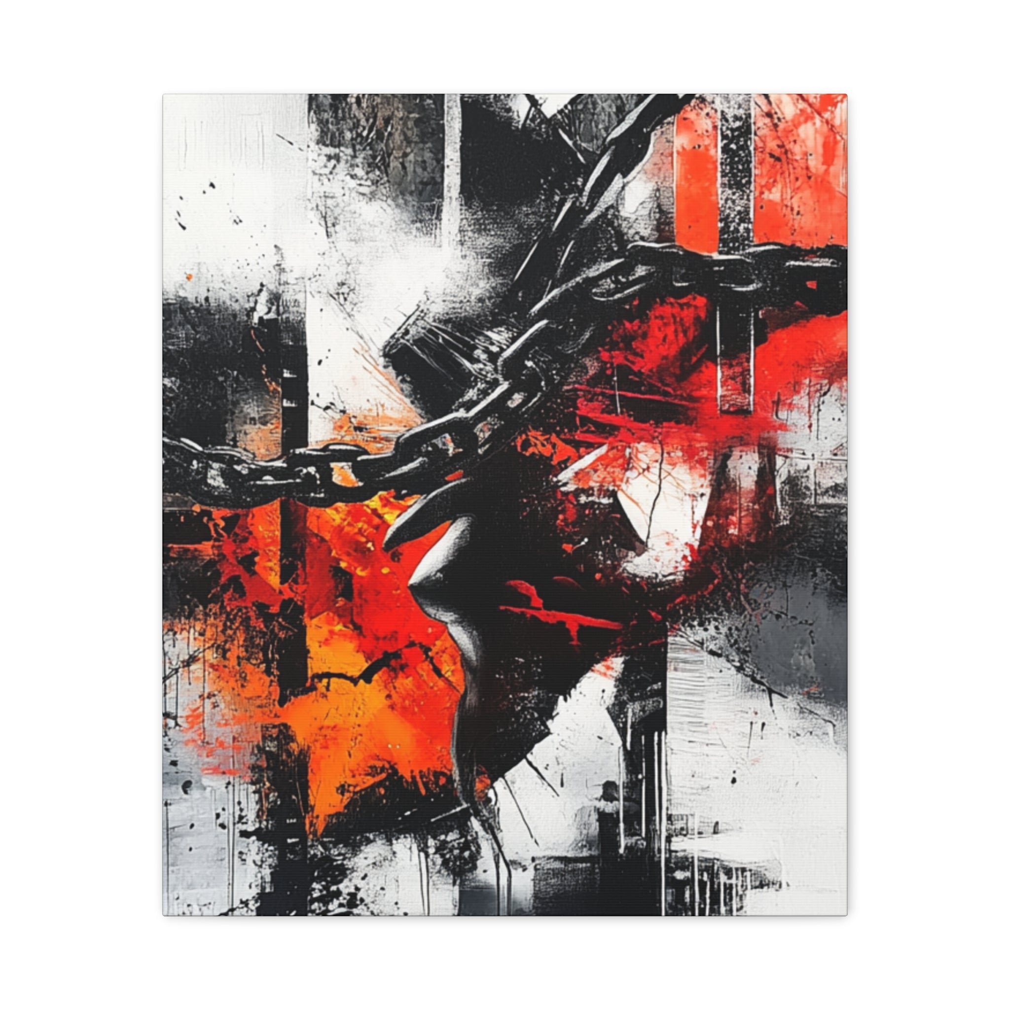 Abstract Matte Canvas Art-P13, Modern Wall Decor, Black and White Artwork for Home, Unique Gift, Contemporary Design