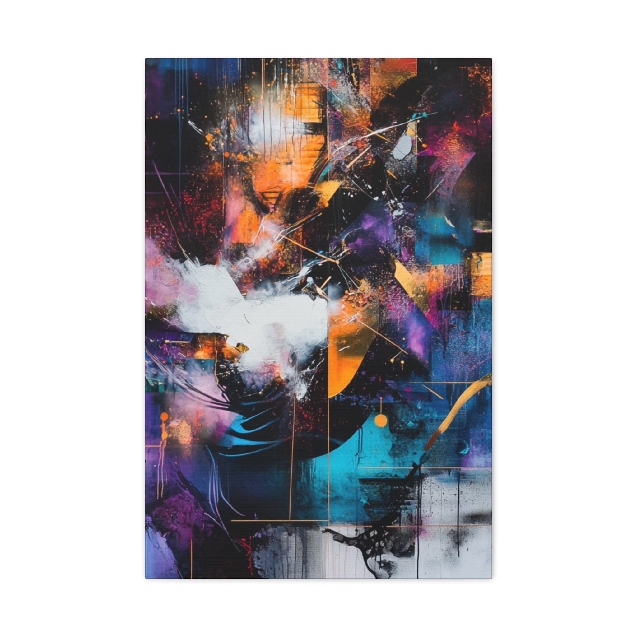 Abstract Matte Canvas Art-P7, Modern Wall Decor, Black and White Artwork for Home, Unique Gift, Contemporary Design