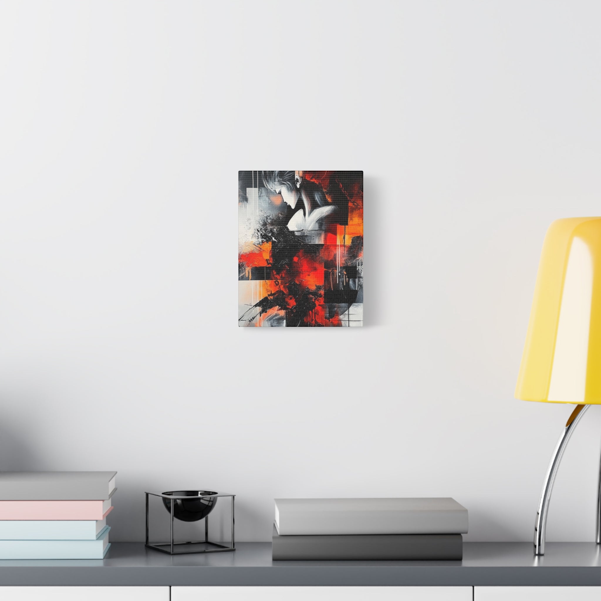 Abstract Matte Canvas Art-P12, Modern Wall Decor, Black and White Artwork for Home, Unique Gift, Contemporary Design