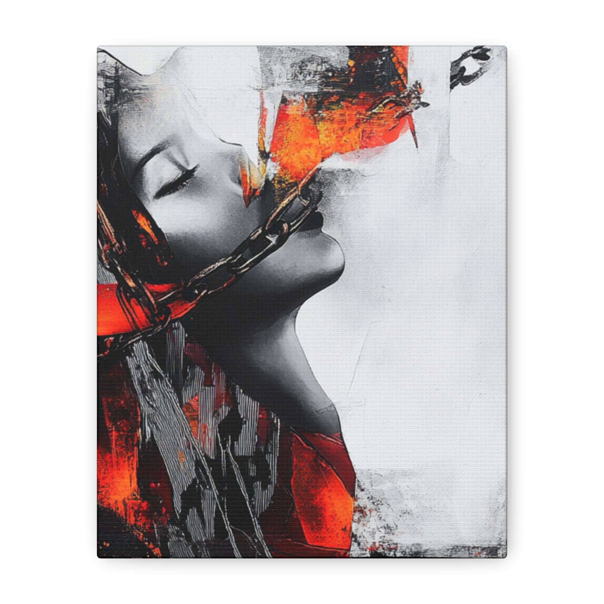 Abstract Matte Canvas Art-P14, Modern Wall Decor, Black and White Artwork for Home, Unique Gift, Contemporary Design