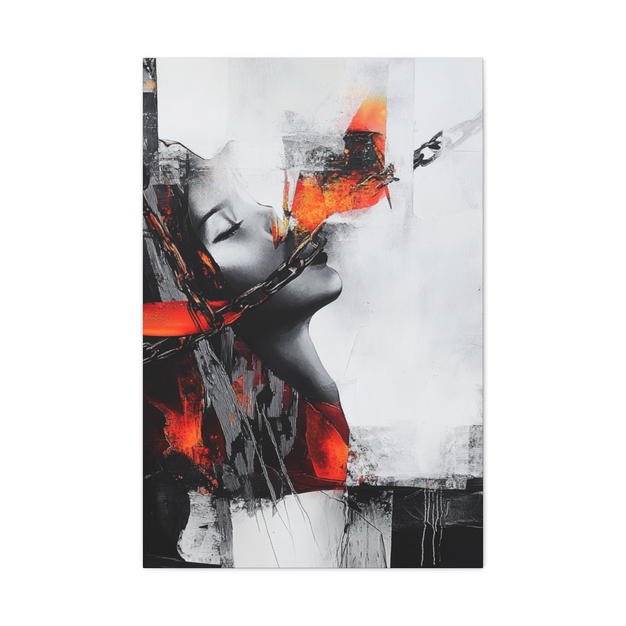 Abstract Matte Canvas Art-P14, Modern Wall Decor, Black and White Artwork for Home, Unique Gift, Contemporary Design