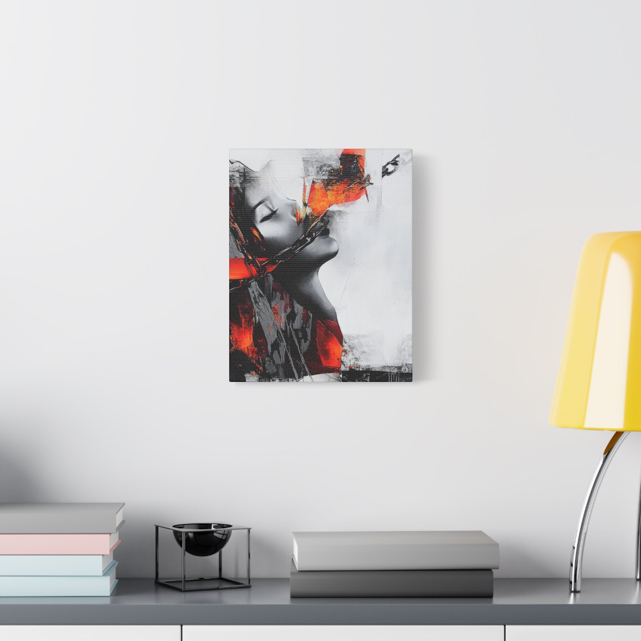 Abstract Matte Canvas Art-P14, Modern Wall Decor, Black and White Artwork for Home, Unique Gift, Contemporary Design