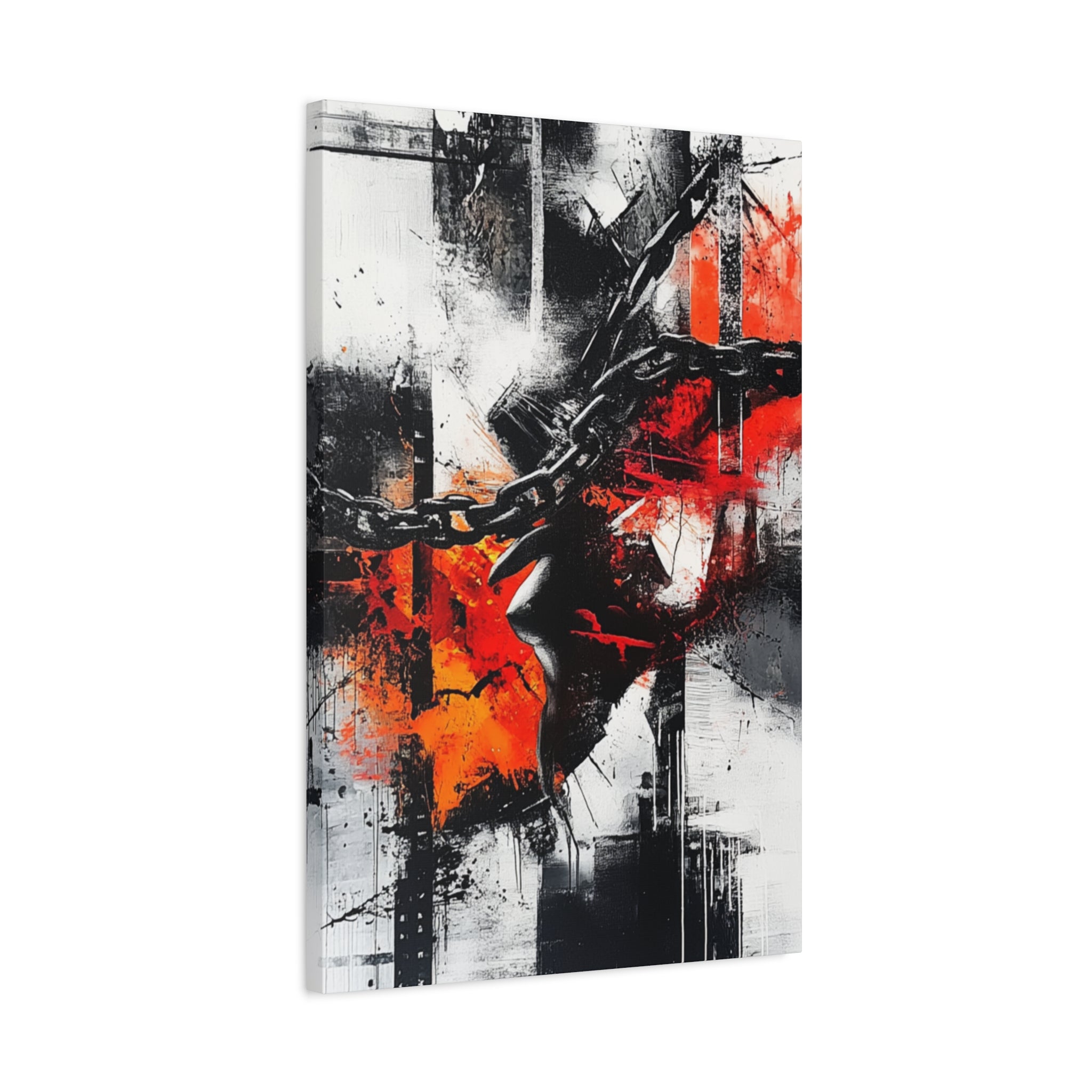 Abstract Matte Canvas Art-P13, Modern Wall Decor, Black and White Artwork for Home, Unique Gift, Contemporary Design