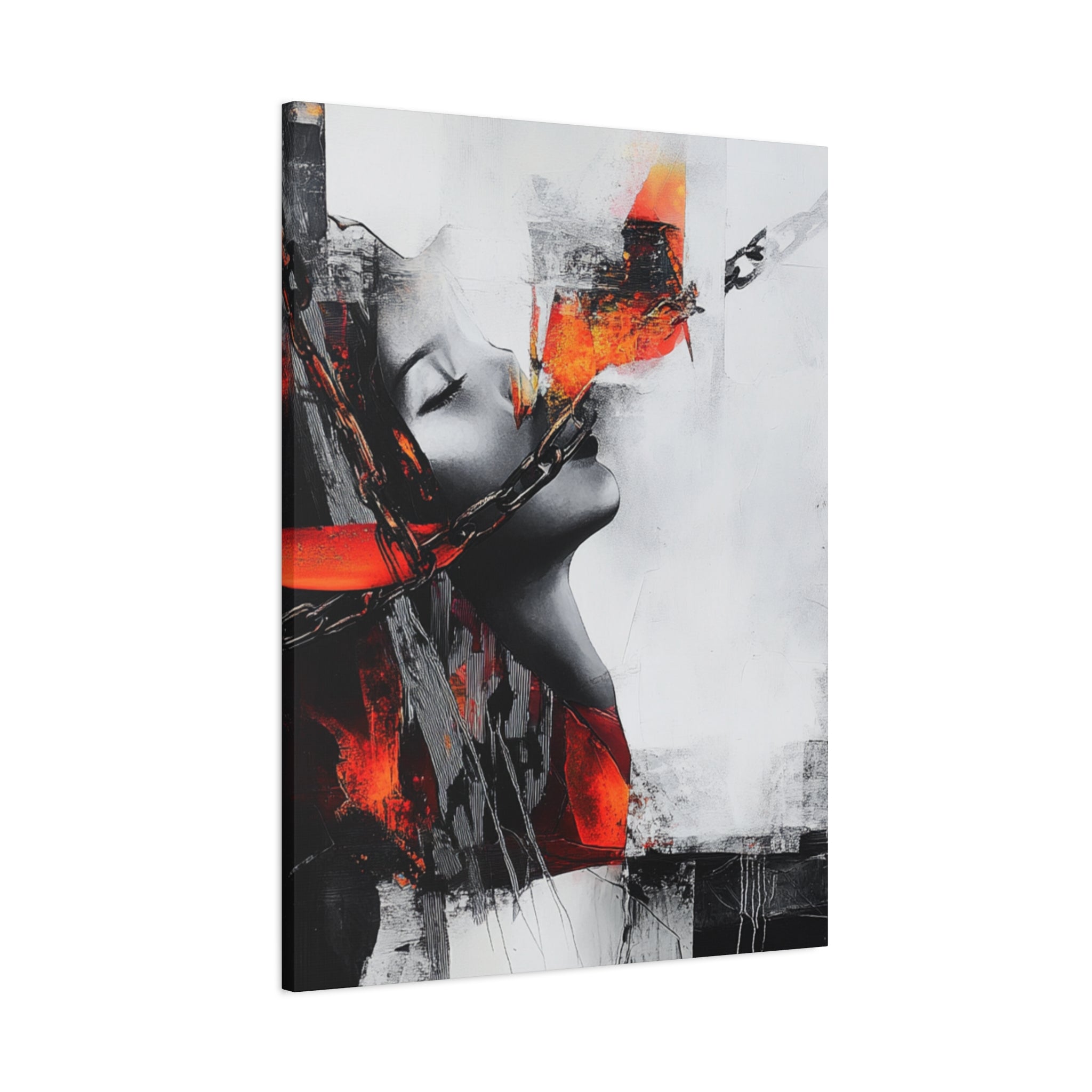 Abstract Matte Canvas Art-P14, Modern Wall Decor, Black and White Artwork for Home, Unique Gift, Contemporary Design