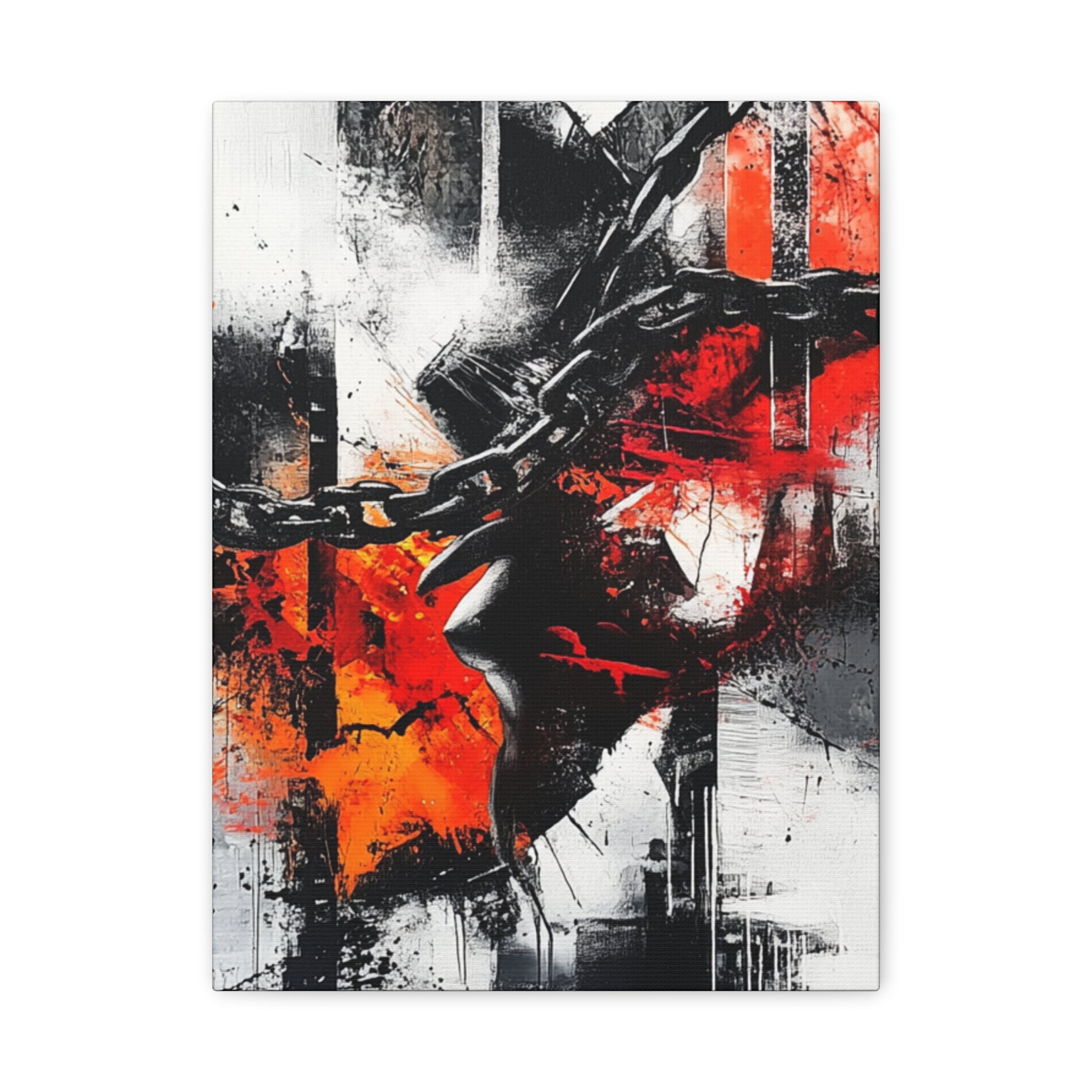 Abstract Matte Canvas Art-P13, Modern Wall Decor, Black and White Artwork for Home, Unique Gift, Contemporary Design