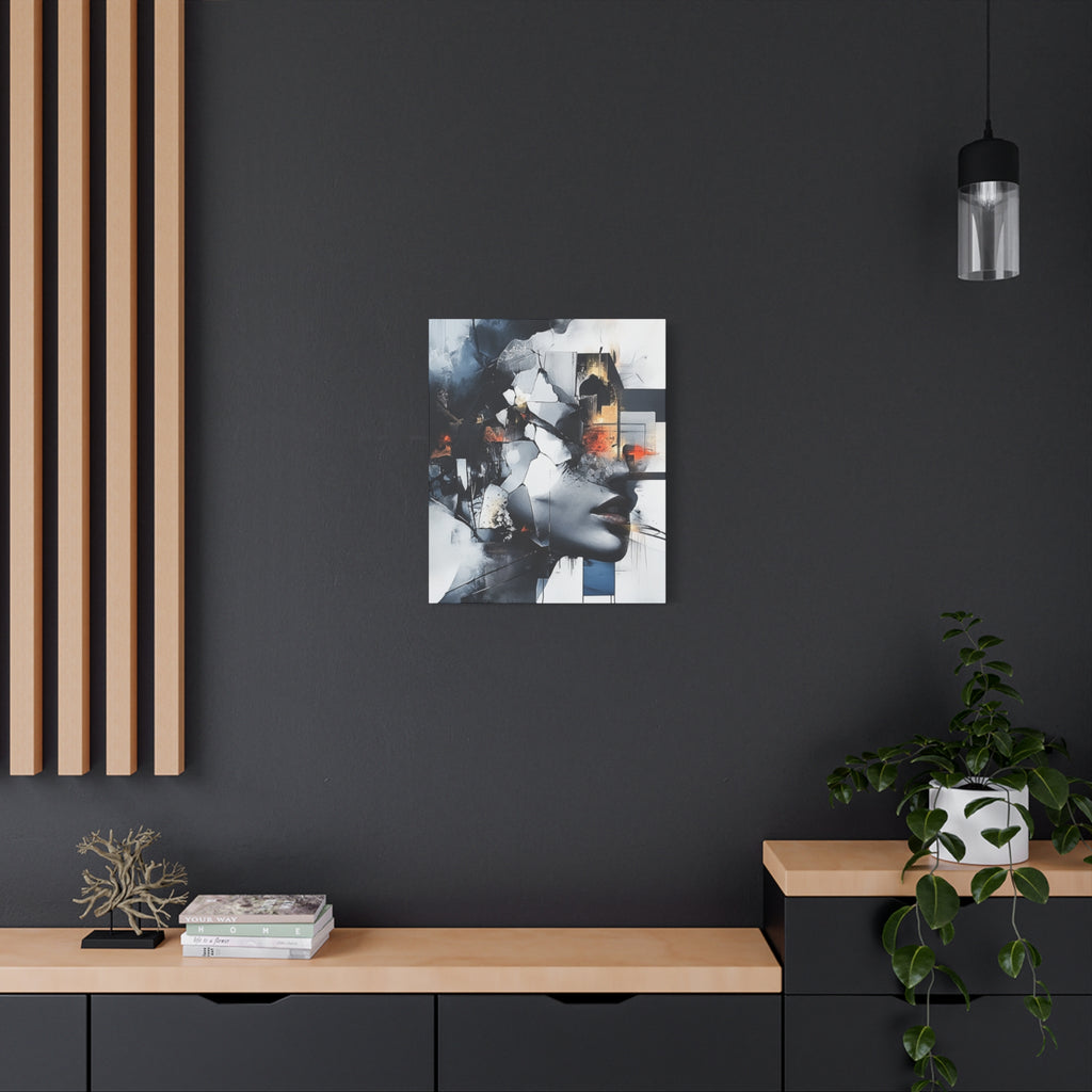 Abstract Matte Canvas Art-P4, Modern Wall Decor, Black and White Artwork for Home, Unique Gift, Contemporary Design