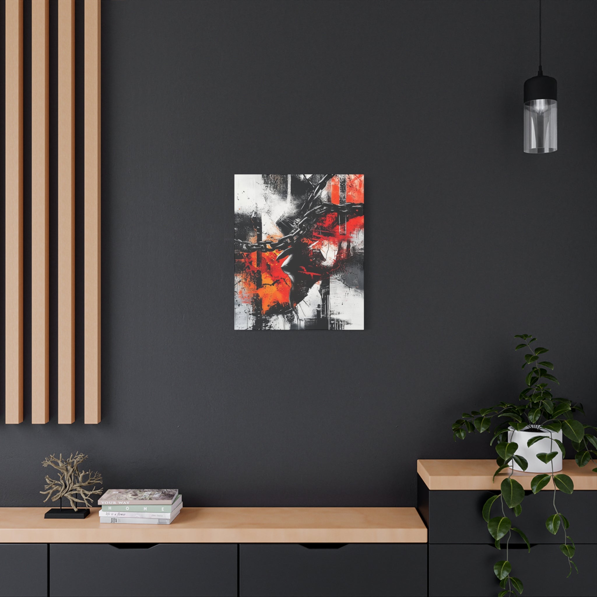 Abstract Matte Canvas Art-P13, Modern Wall Decor, Black and White Artwork for Home, Unique Gift, Contemporary Design