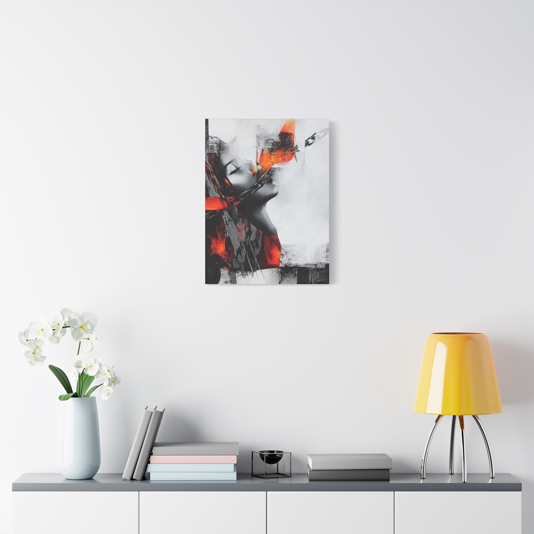 Abstract Matte Canvas Art-P14, Modern Wall Decor, Black and White Artwork for Home, Unique Gift, Contemporary Design