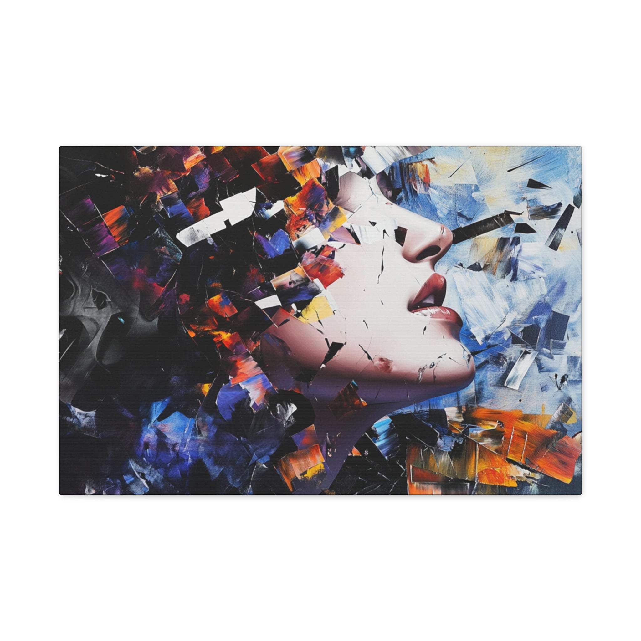 "In the shards of reflection, the weight of who I am."