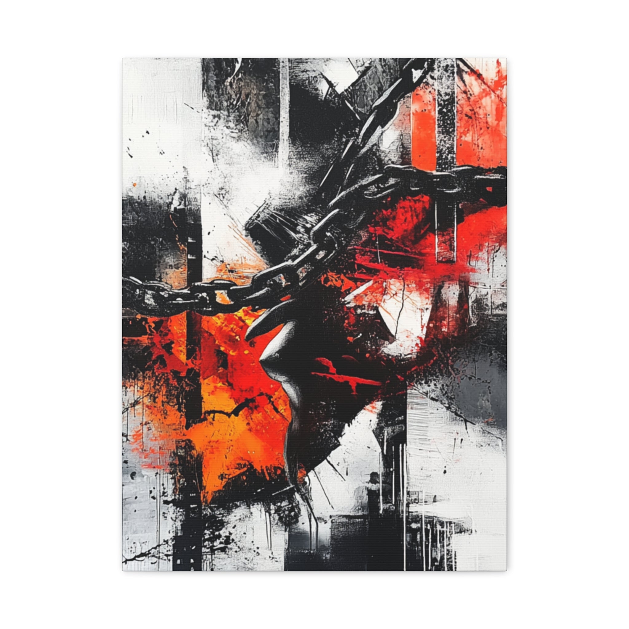 Abstract Matte Canvas Art-P13, Modern Wall Decor, Black and White Artwork for Home, Unique Gift, Contemporary Design