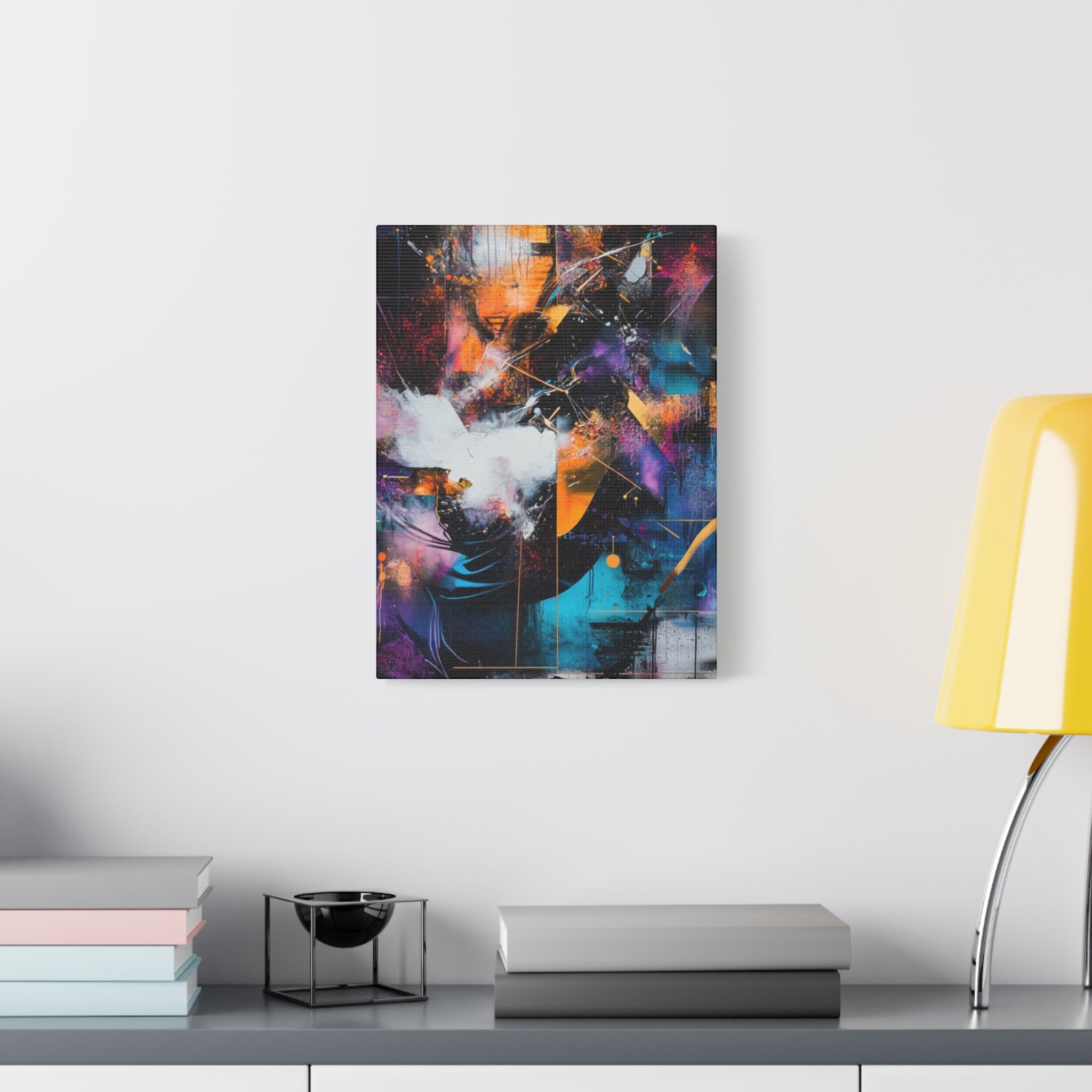Abstract Matte Canvas Art-P7, Modern Wall Decor, Black and White Artwork for Home, Unique Gift, Contemporary Design