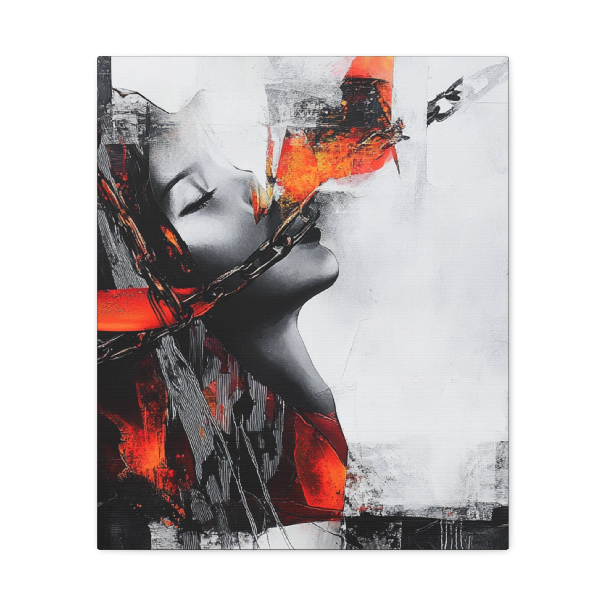 Abstract Matte Canvas Art-P14, Modern Wall Decor, Black and White Artwork for Home, Unique Gift, Contemporary Design