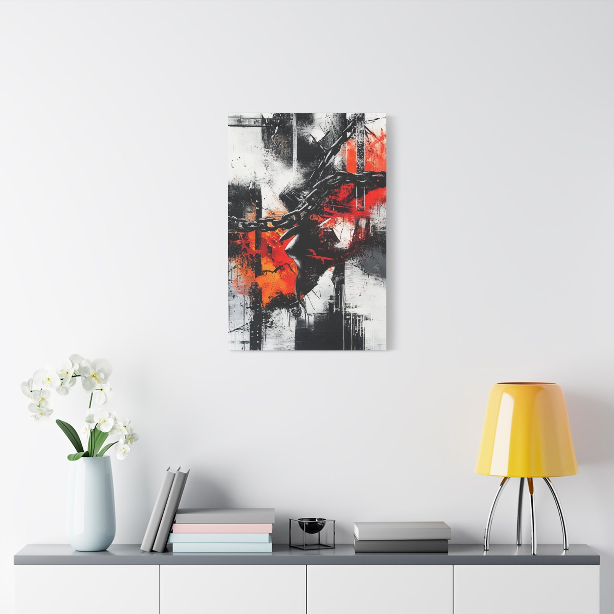 Abstract Matte Canvas Art-P13, Modern Wall Decor, Black and White Artwork for Home, Unique Gift, Contemporary Design