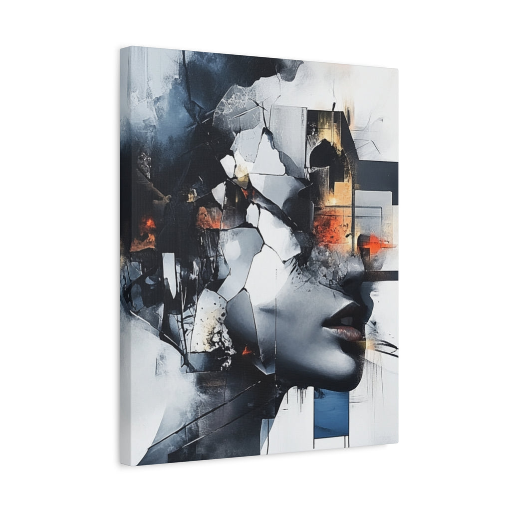 Abstract Matte Canvas Art-P4, Modern Wall Decor, Black and White Artwork for Home, Unique Gift, Contemporary Design