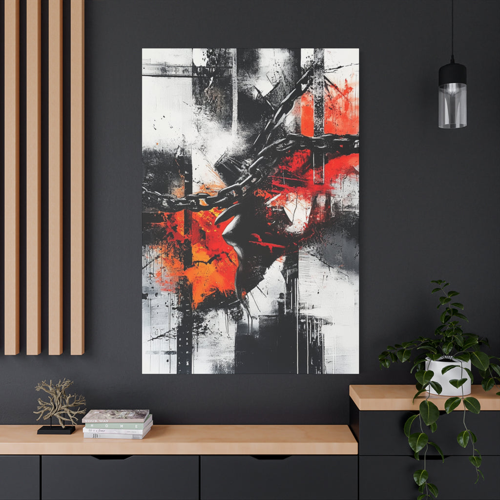 Abstract Matte Canvas Art-P13, Modern Wall Decor, Black and White Artwork for Home, Unique Gift, Contemporary Design