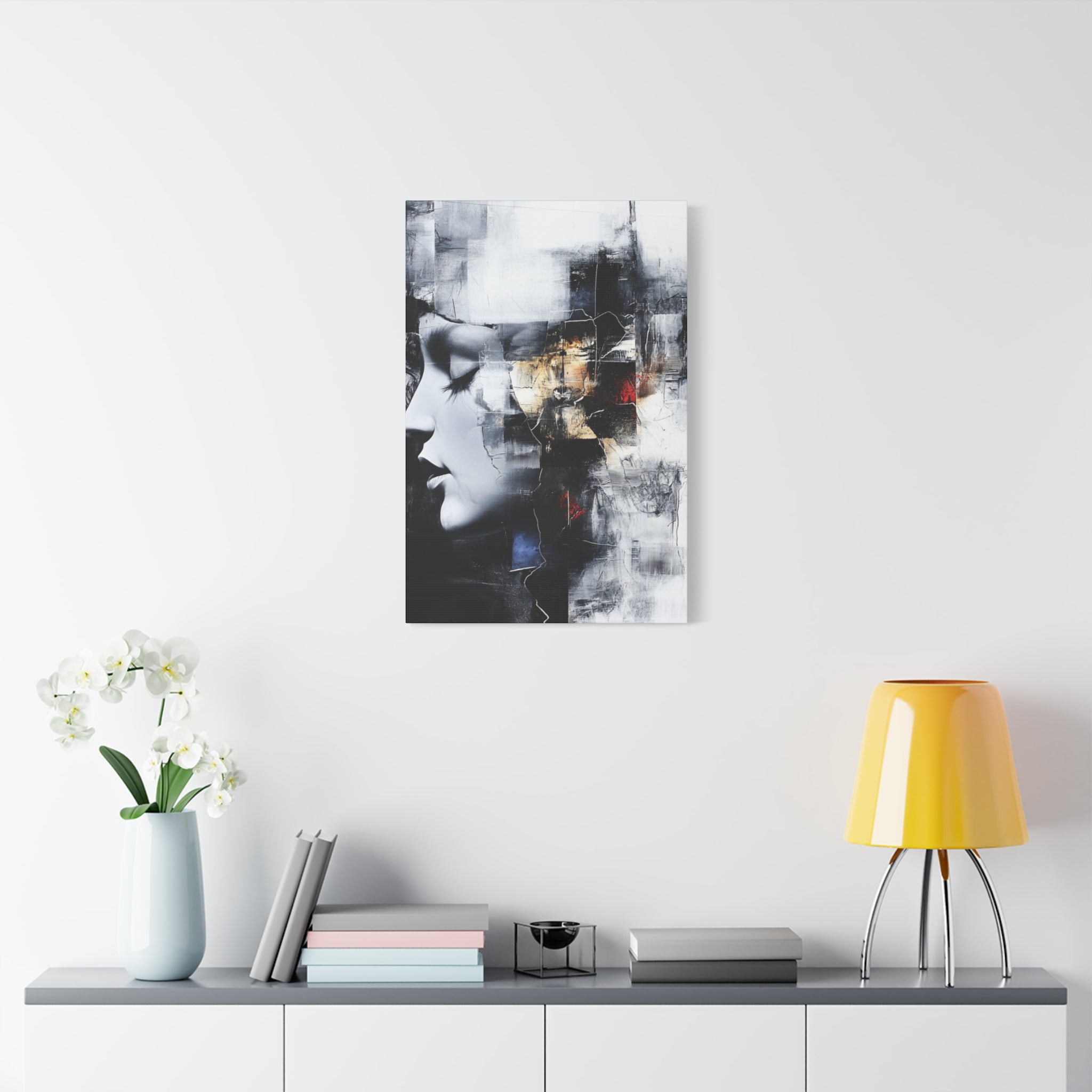 Abstract Matte Canvas Art-P3, Modern Wall Decor, Black and White Artwork for Home, Unique Gift, Contemporary Design