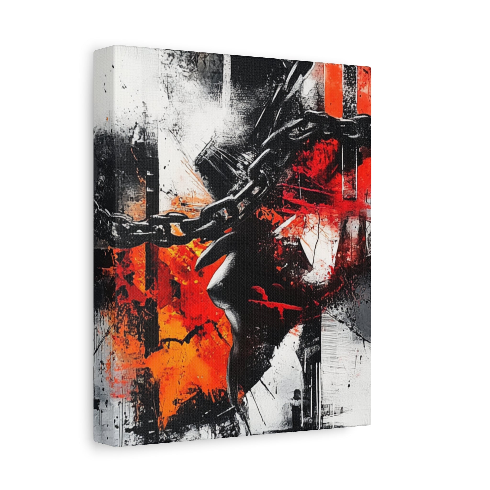 Breaking chains, demanding truth—surrender to strength.