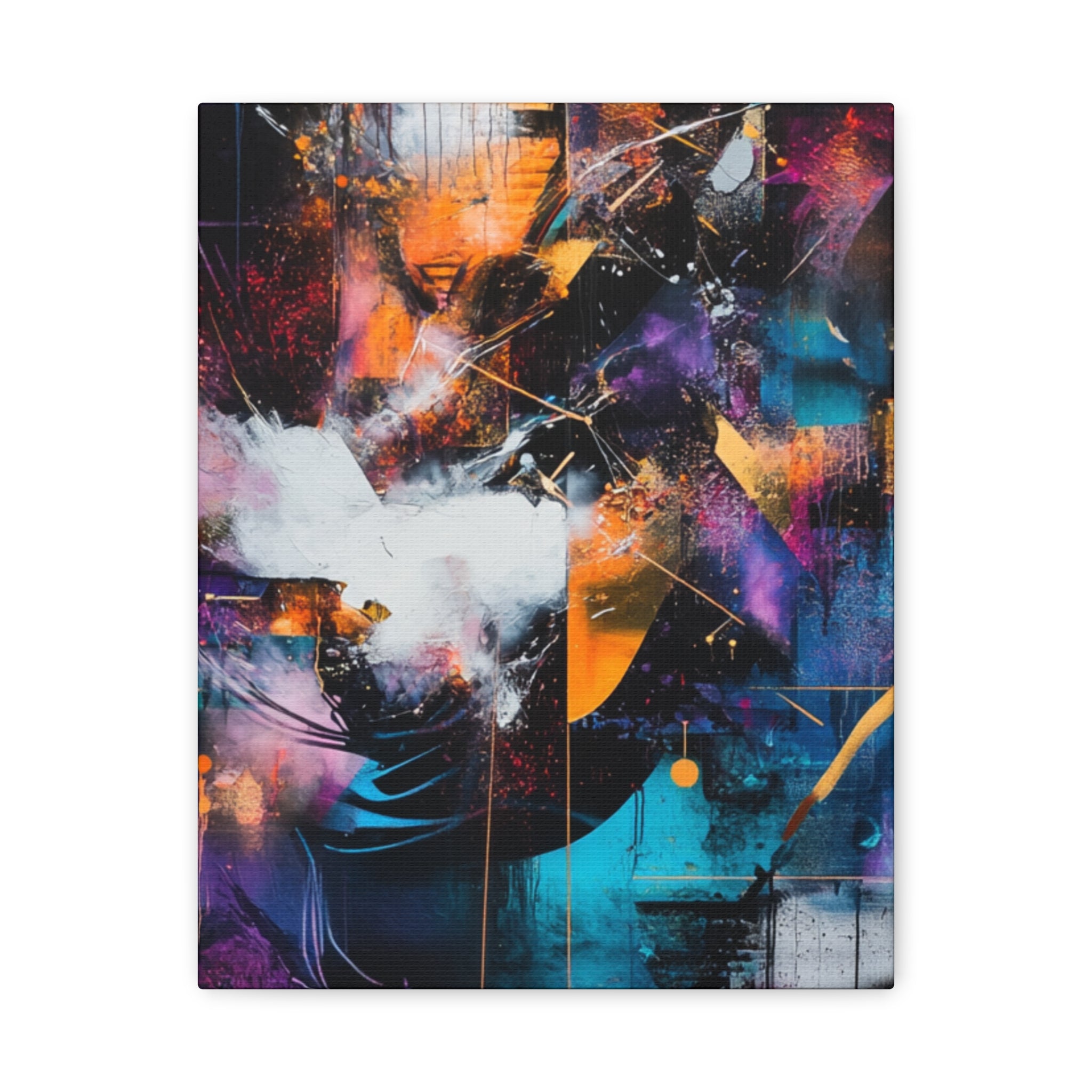 Abstract Matte Canvas Art-P7, Modern Wall Decor, Black and White Artwork for Home, Unique Gift, Contemporary Design