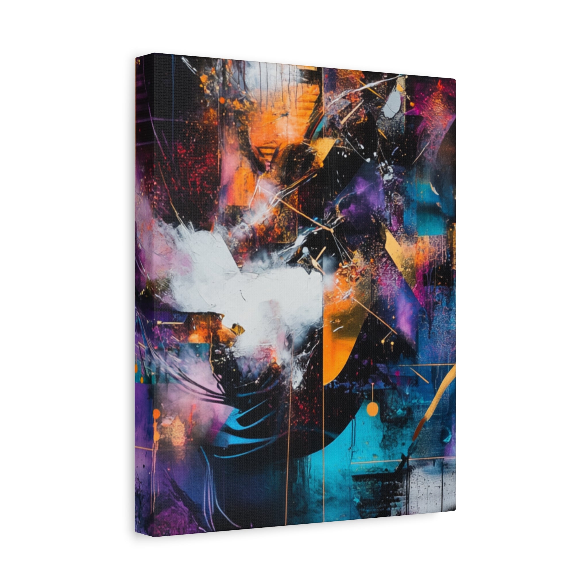 Abstract Matte Canvas Art-P7, Modern Wall Decor, Black and White Artwork for Home, Unique Gift, Contemporary Design