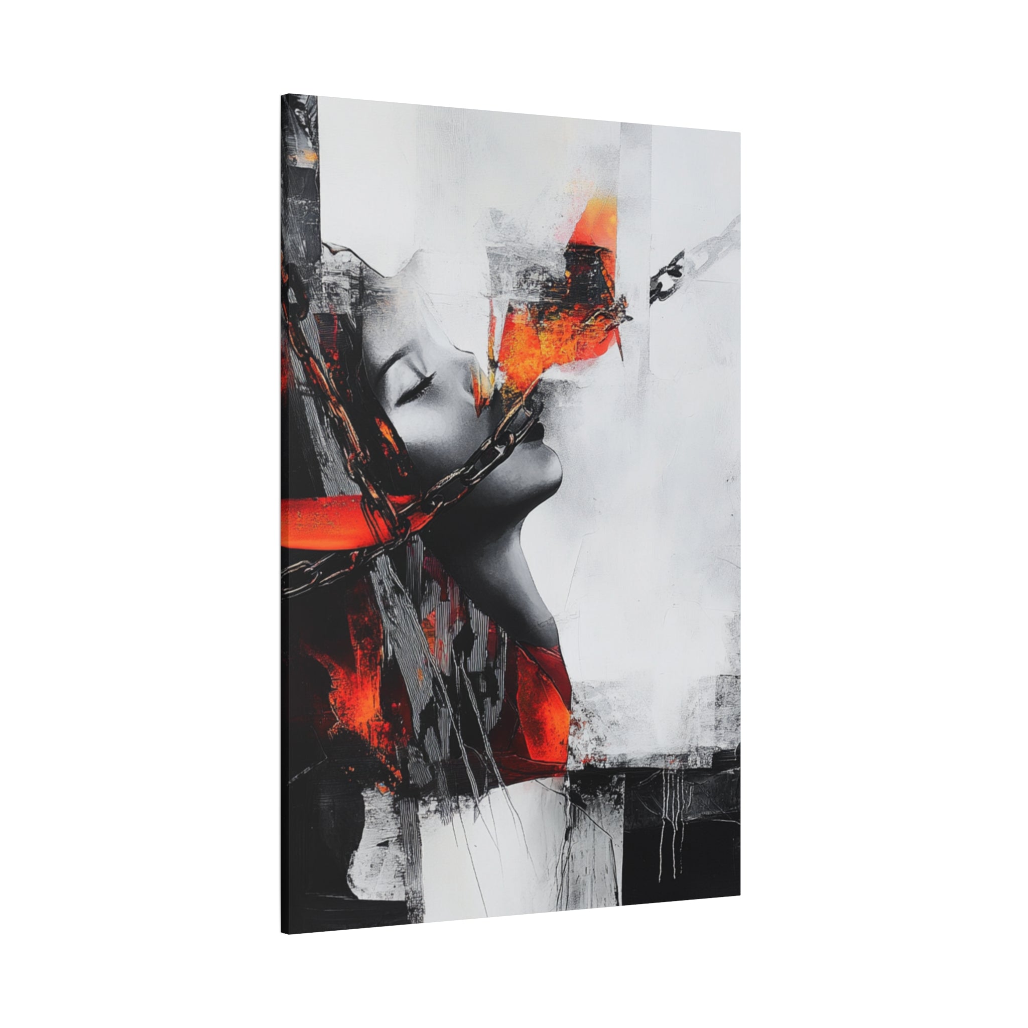 Abstract Matte Canvas Art-P14, Modern Wall Decor, Black and White Artwork for Home, Unique Gift, Contemporary Design