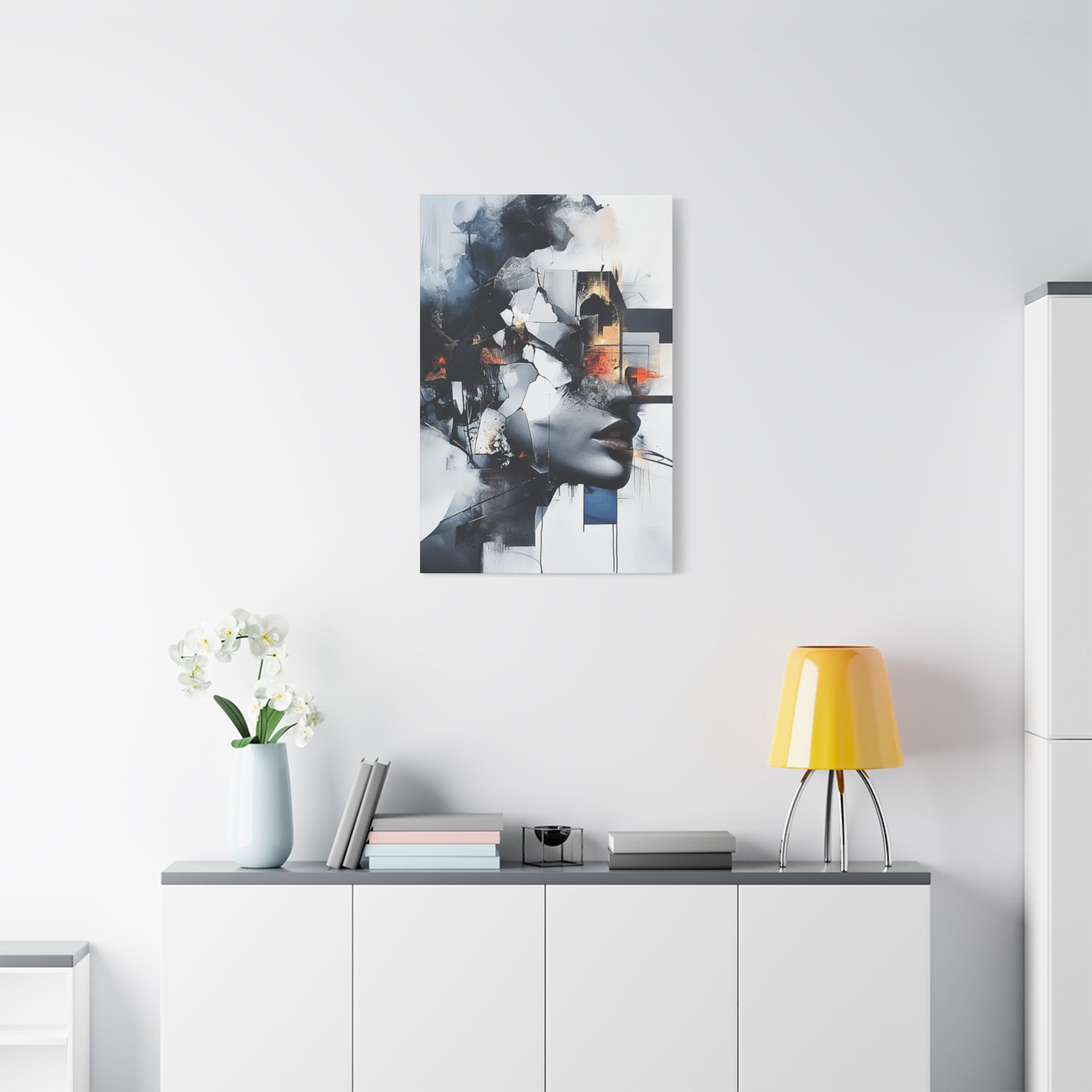 Abstract Matte Canvas Art-P4, Modern Wall Decor, Black and White Artwork for Home, Unique Gift, Contemporary Design