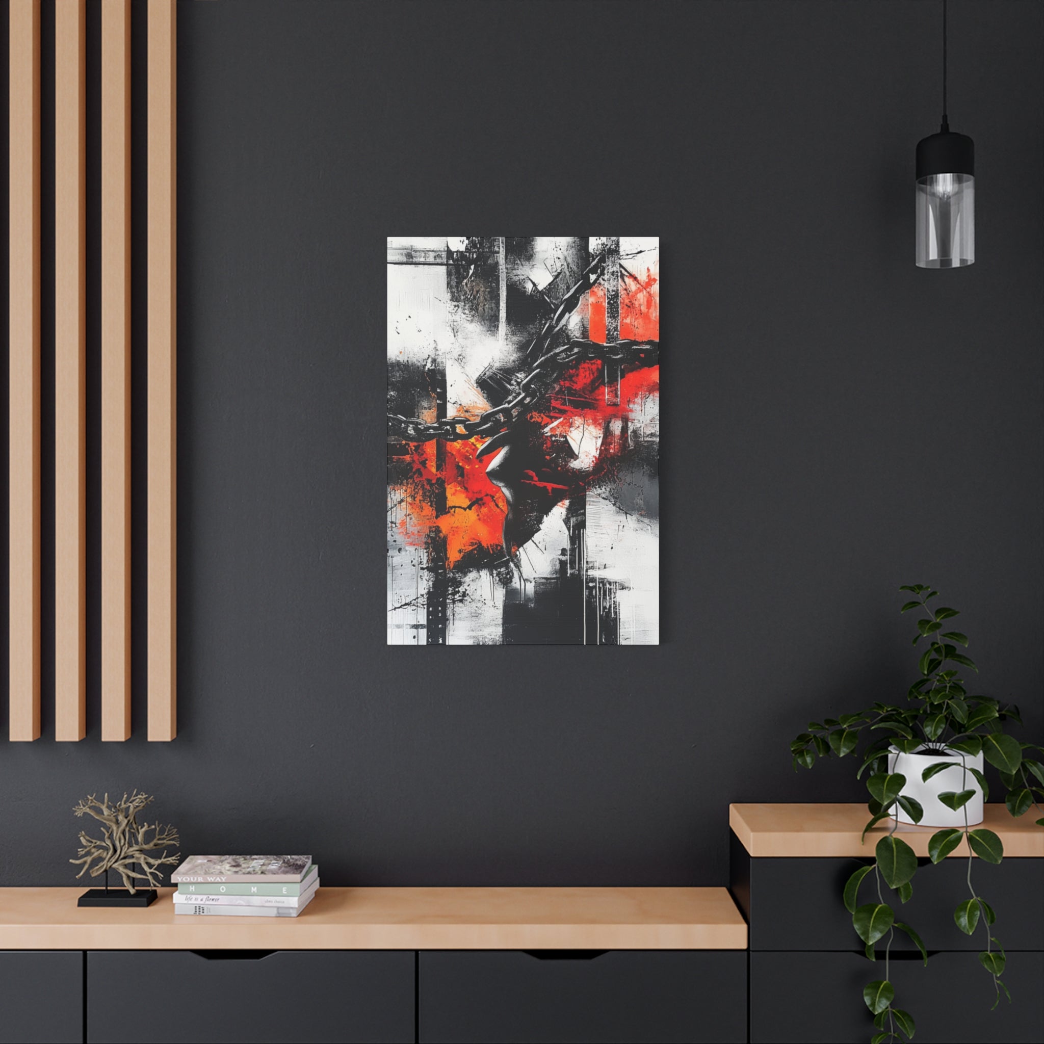 Abstract Matte Canvas Art-P13, Modern Wall Decor, Black and White Artwork for Home, Unique Gift, Contemporary Design