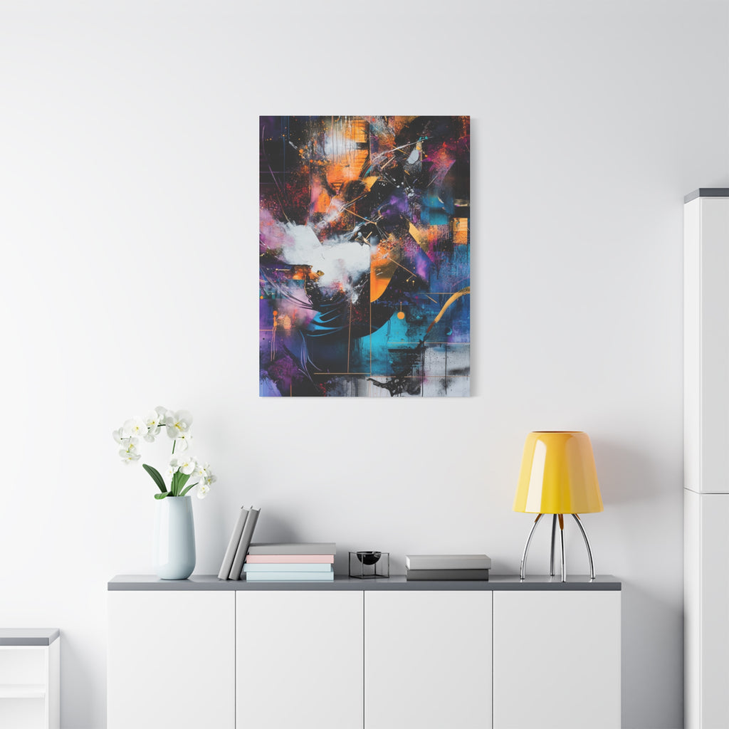 Abstract Matte Canvas Art-P7, Modern Wall Decor, Black and White Artwork for Home, Unique Gift, Contemporary Design
