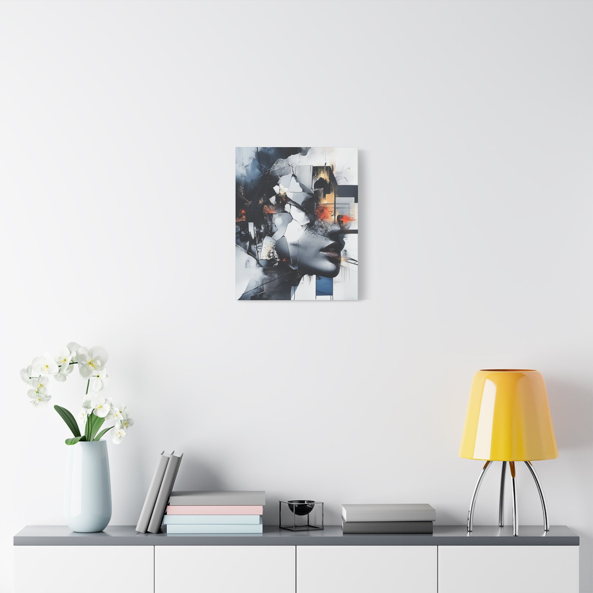 Abstract Matte Canvas Art-P4, Modern Wall Decor, Black and White Artwork for Home, Unique Gift, Contemporary Design