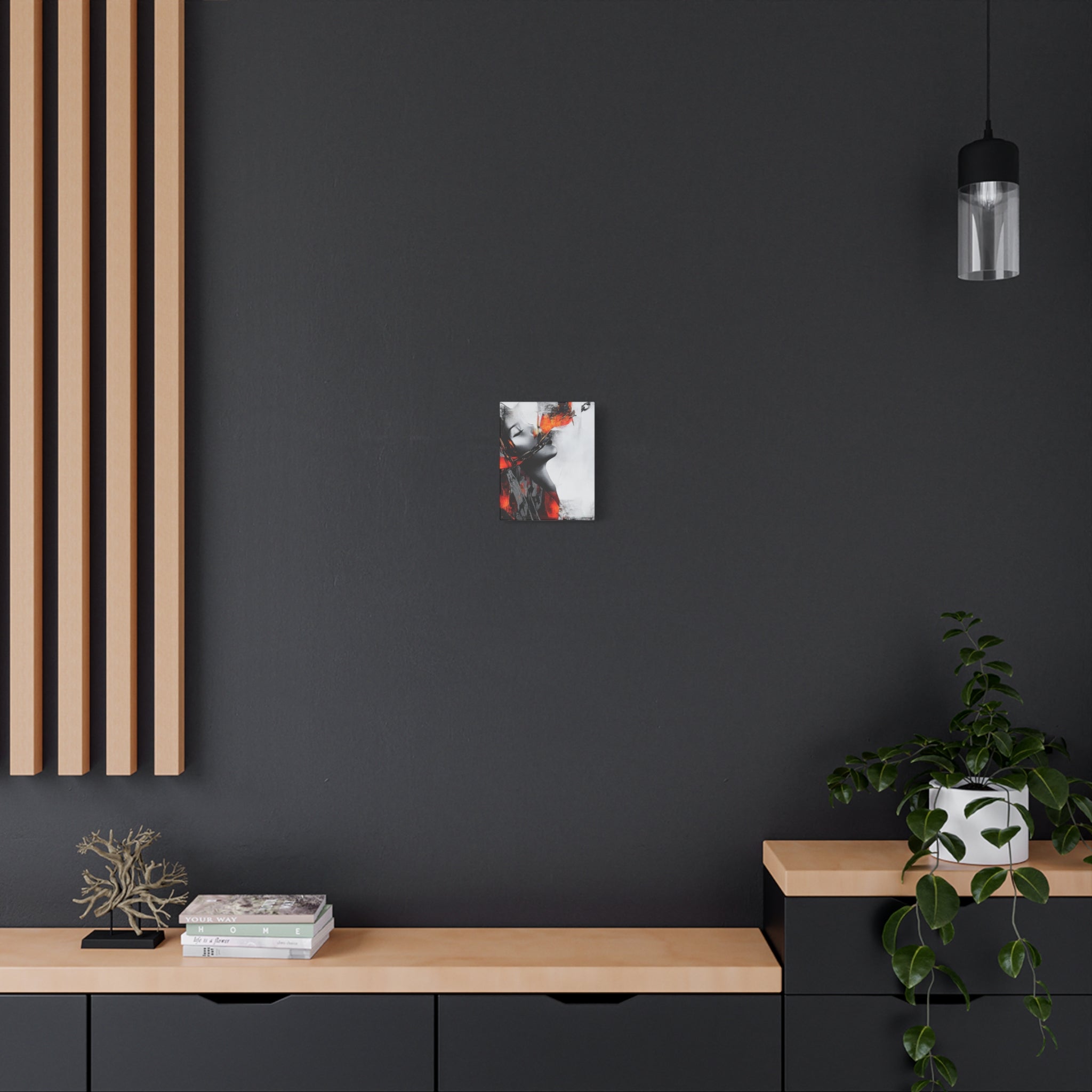 Abstract Matte Canvas Art-P14, Modern Wall Decor, Black and White Artwork for Home, Unique Gift, Contemporary Design