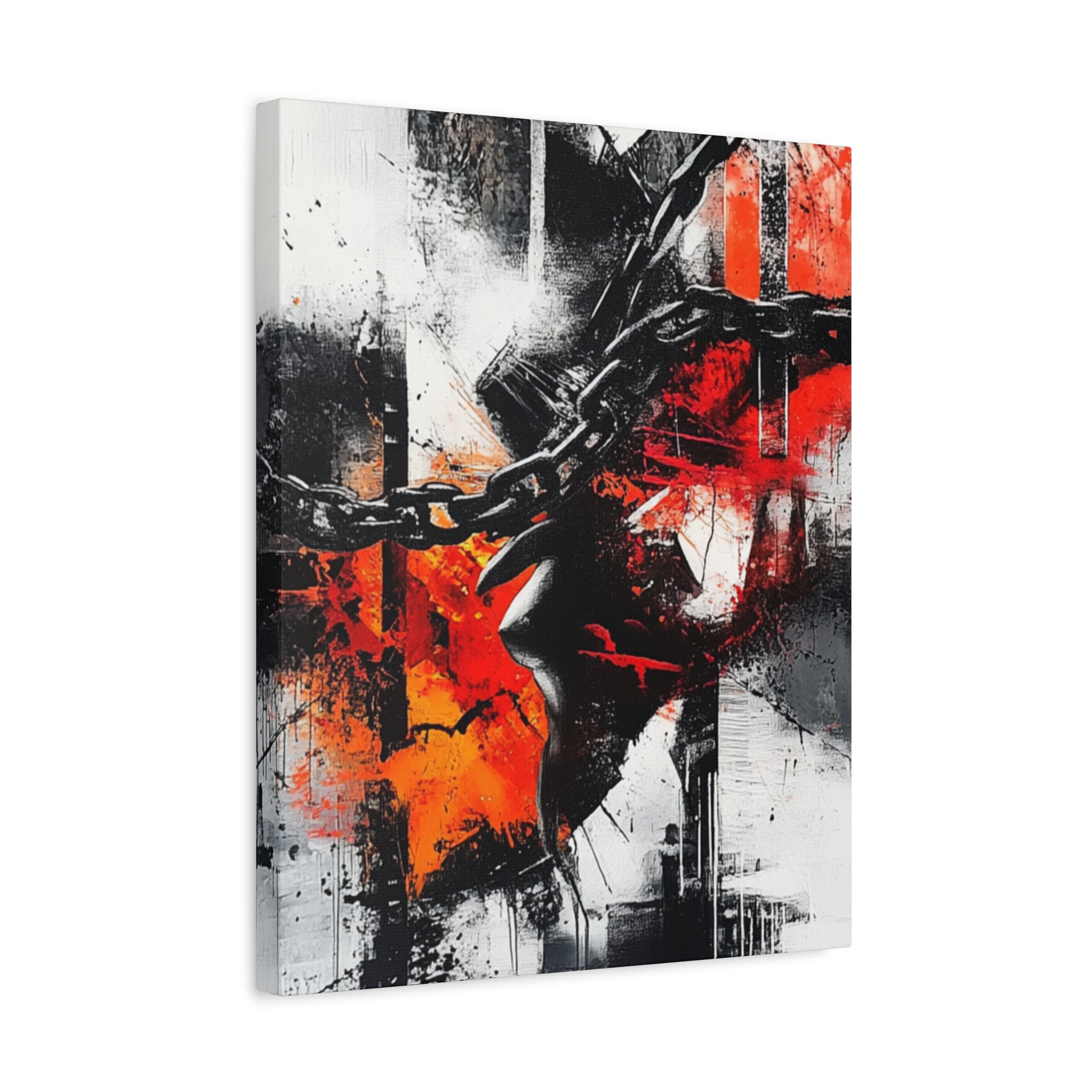 Breaking chains, demanding truth—surrender to strength.