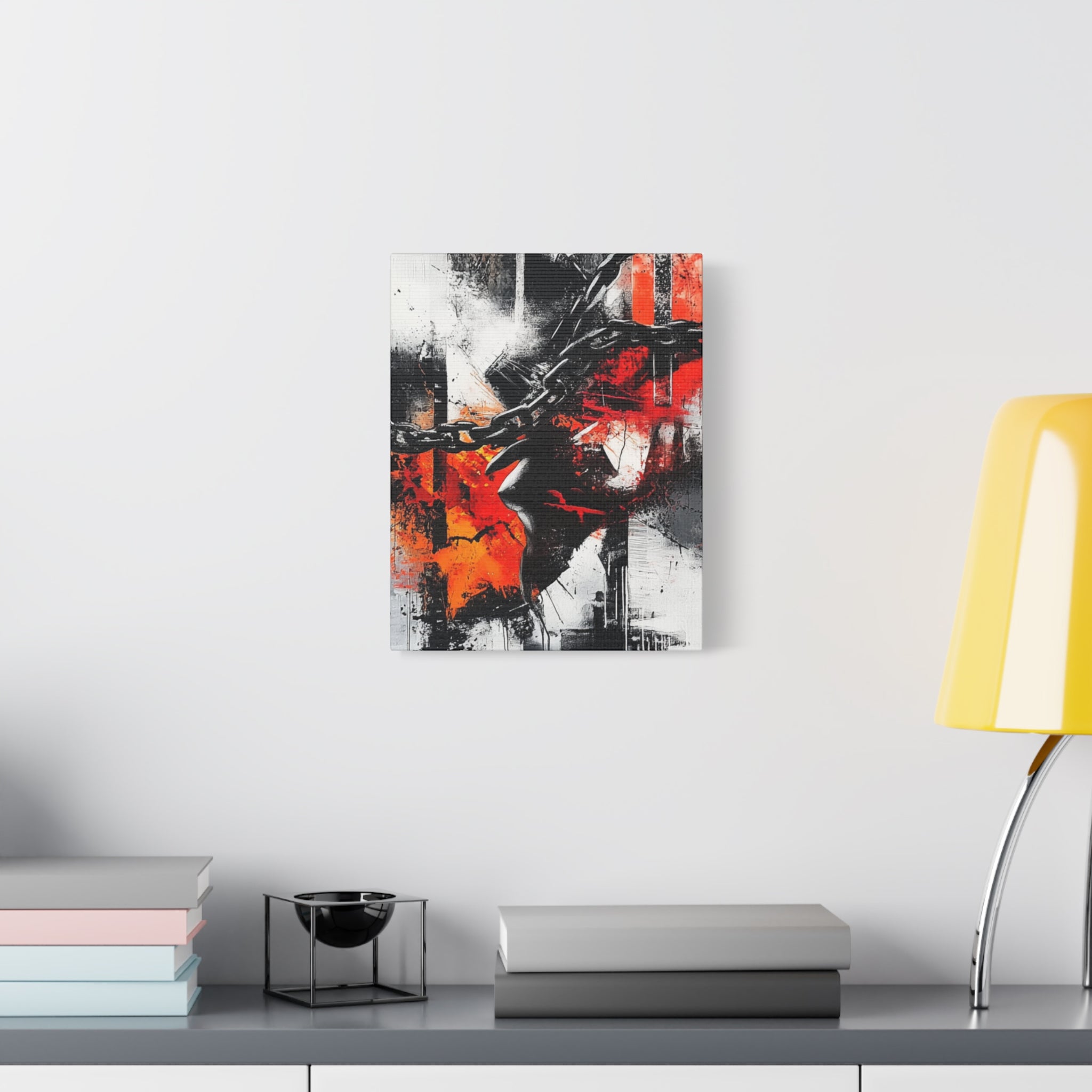 Abstract Matte Canvas Art-P13, Modern Wall Decor, Black and White Artwork for Home, Unique Gift, Contemporary Design