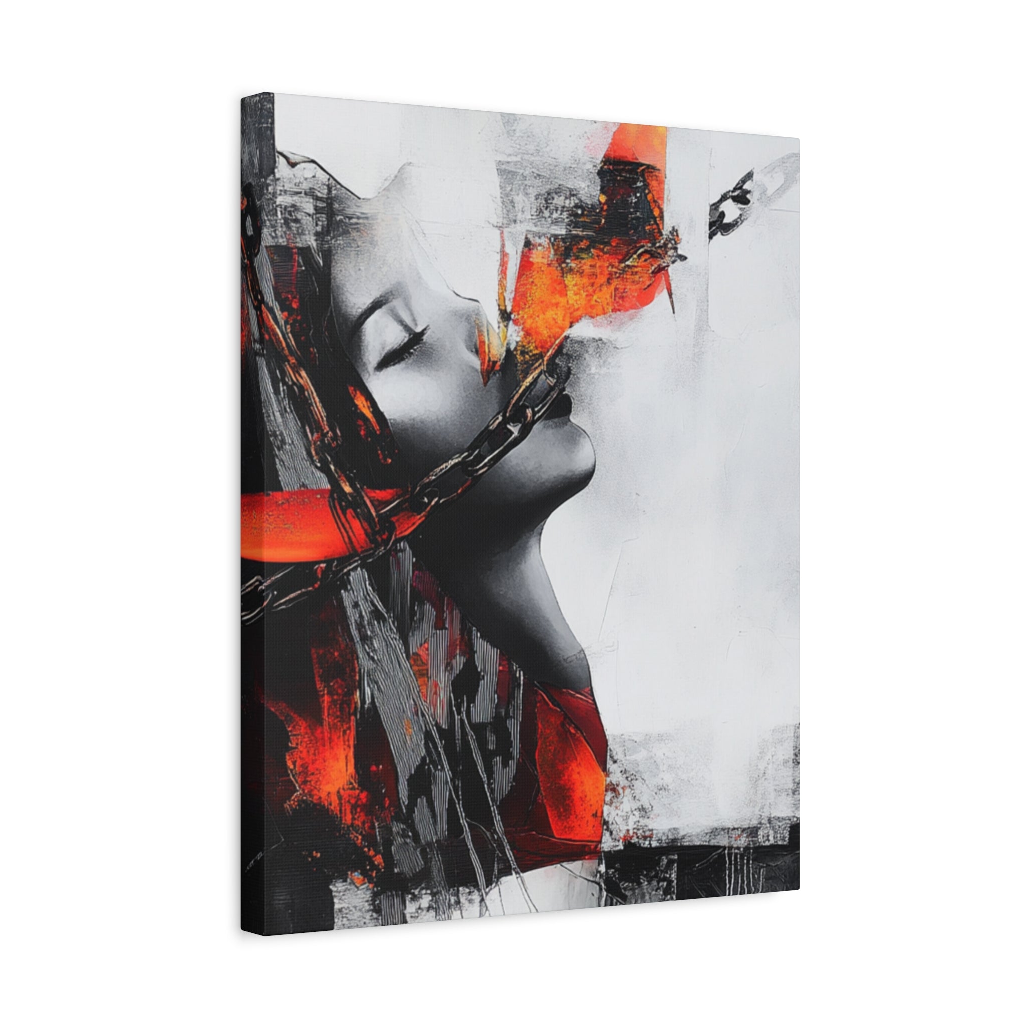 Abstract Matte Canvas Art-P14, Modern Wall Decor, Black and White Artwork for Home, Unique Gift, Contemporary Design