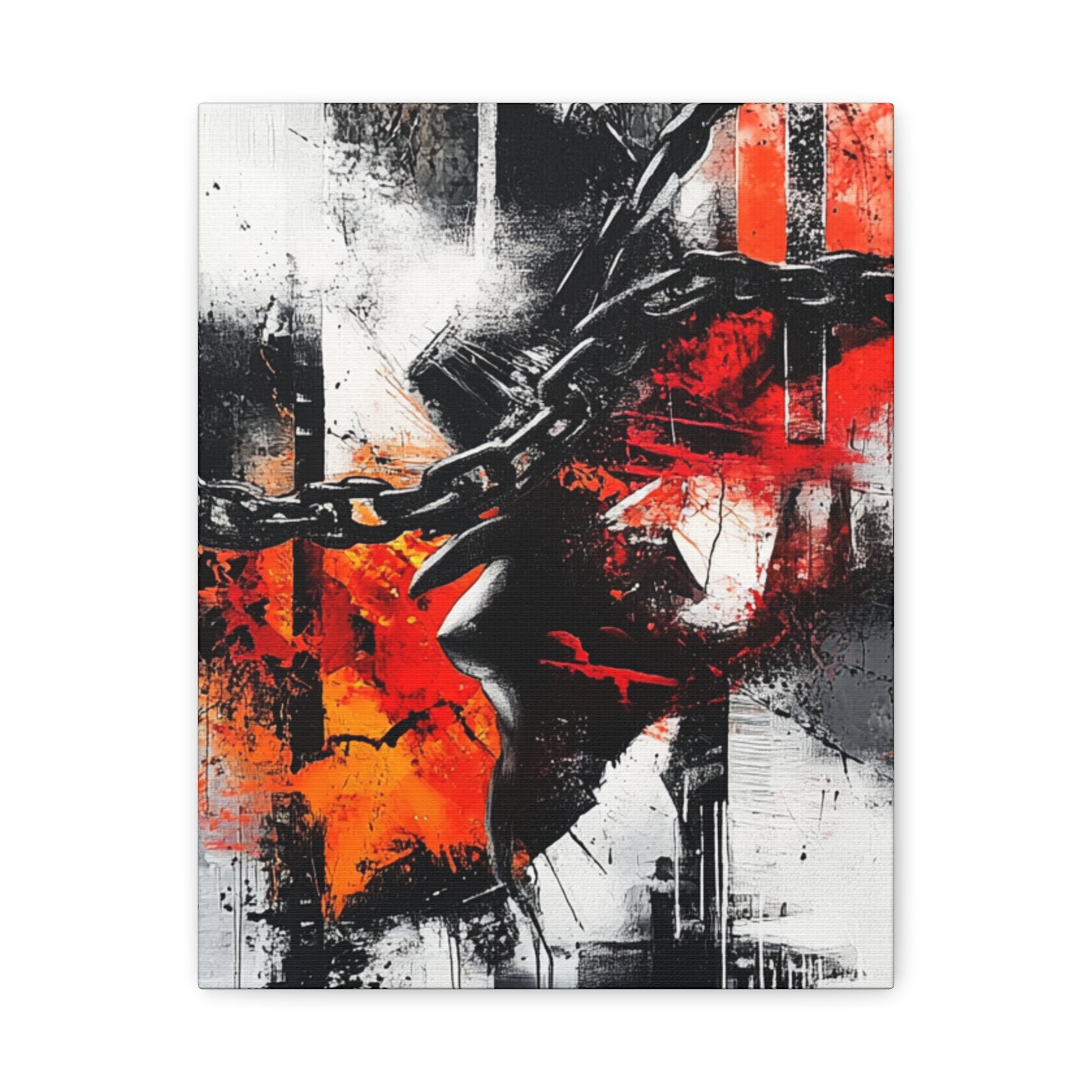 Breaking chains, demanding truth—surrender to strength.