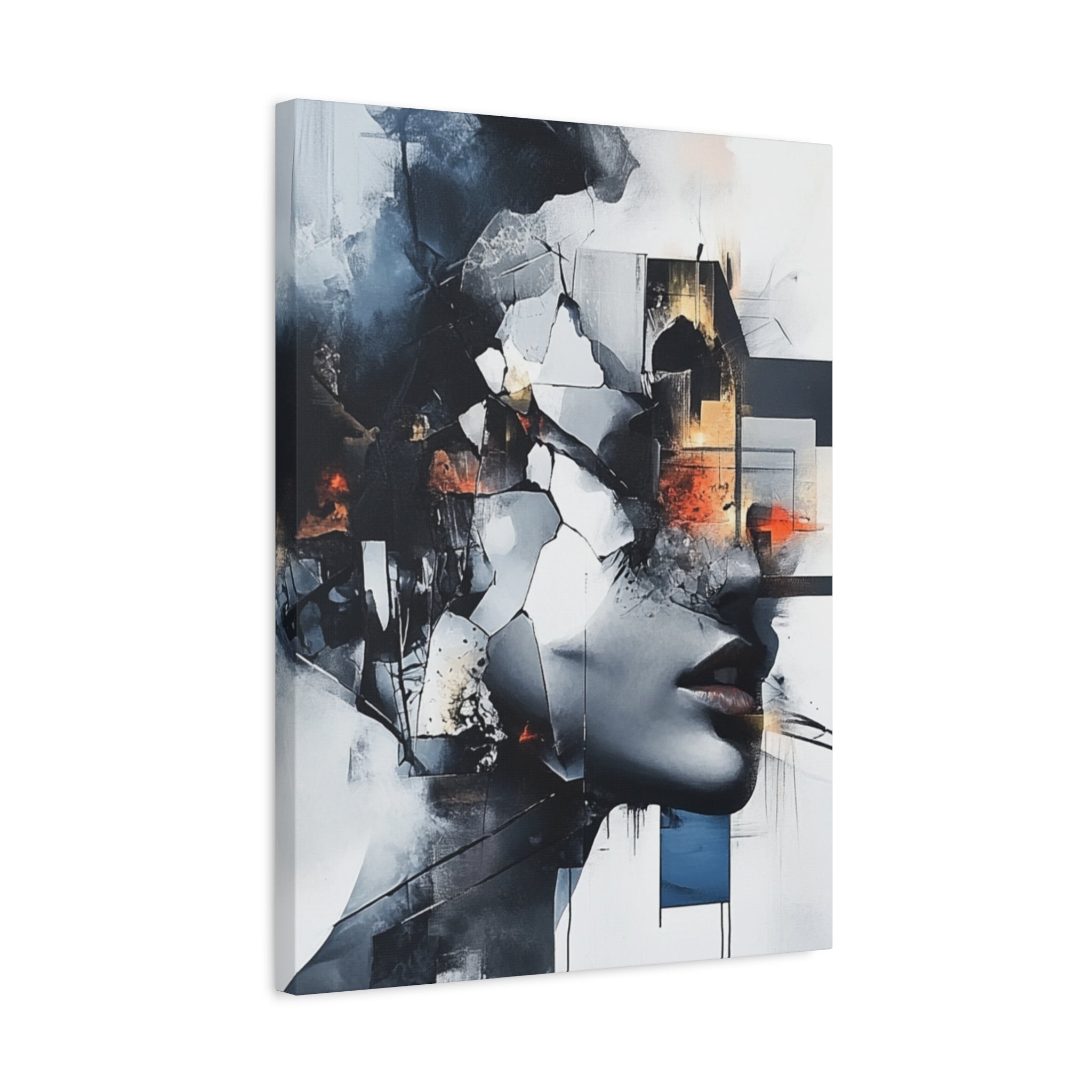 Abstract Matte Canvas Art-P4, Modern Wall Decor, Black and White Artwork for Home, Unique Gift, Contemporary Design