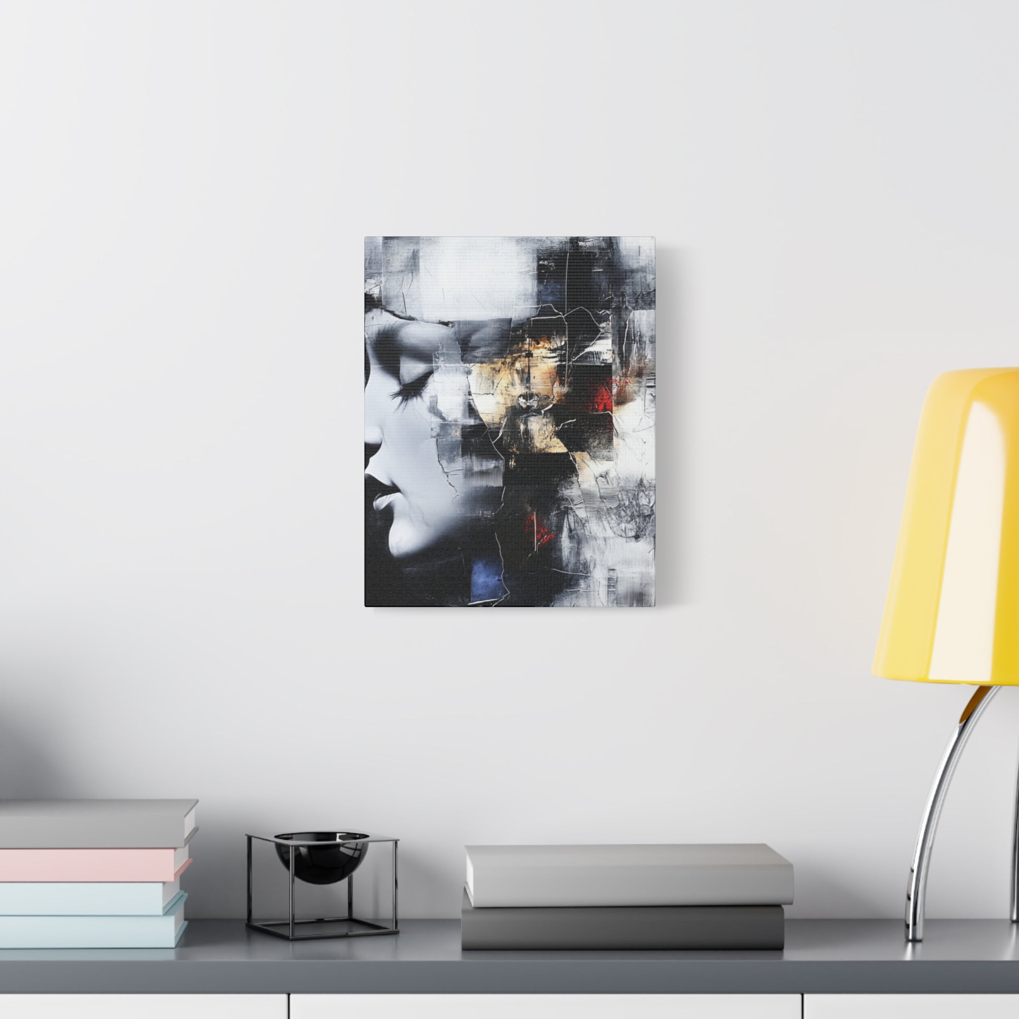 Abstract Matte Canvas Art-P3, Modern Wall Decor, Black and White Artwork for Home, Unique Gift, Contemporary Design