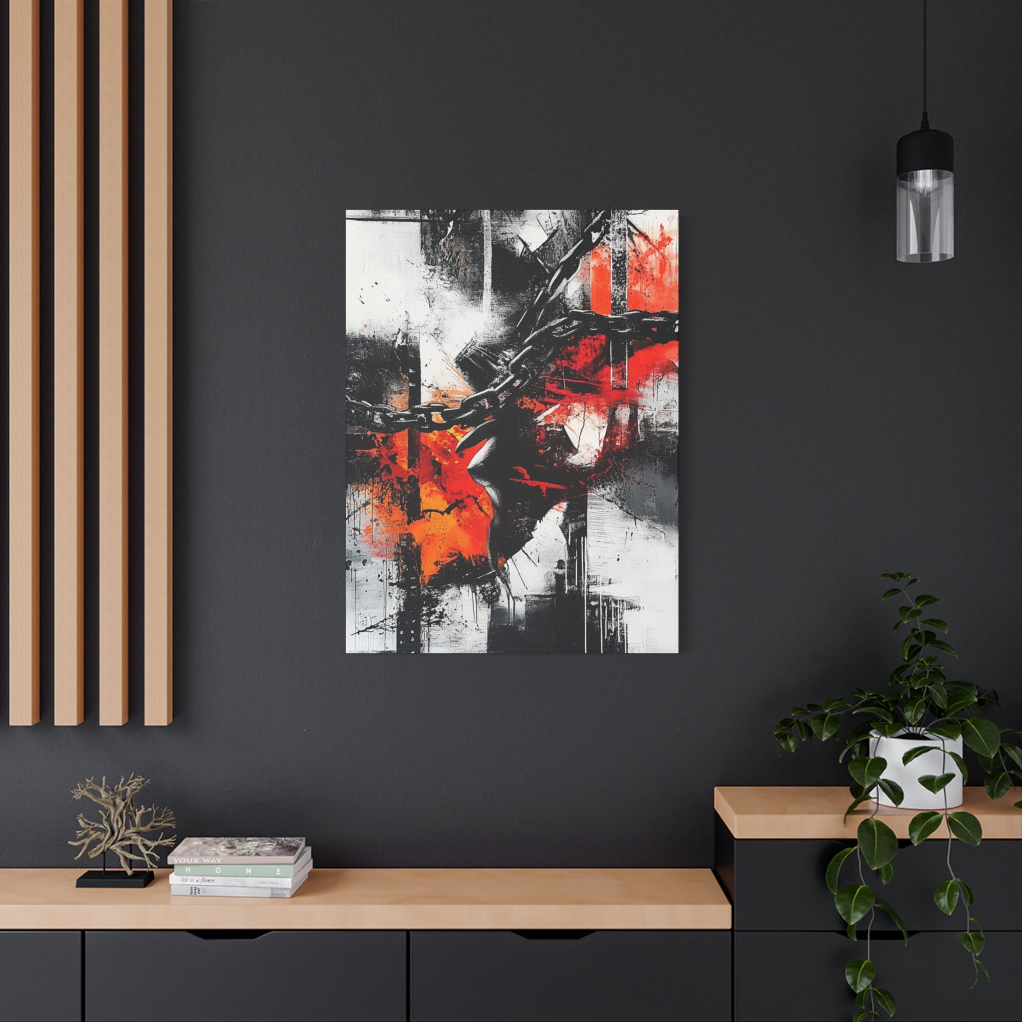 Abstract Matte Canvas Art-P13, Modern Wall Decor, Black and White Artwork for Home, Unique Gift, Contemporary Design