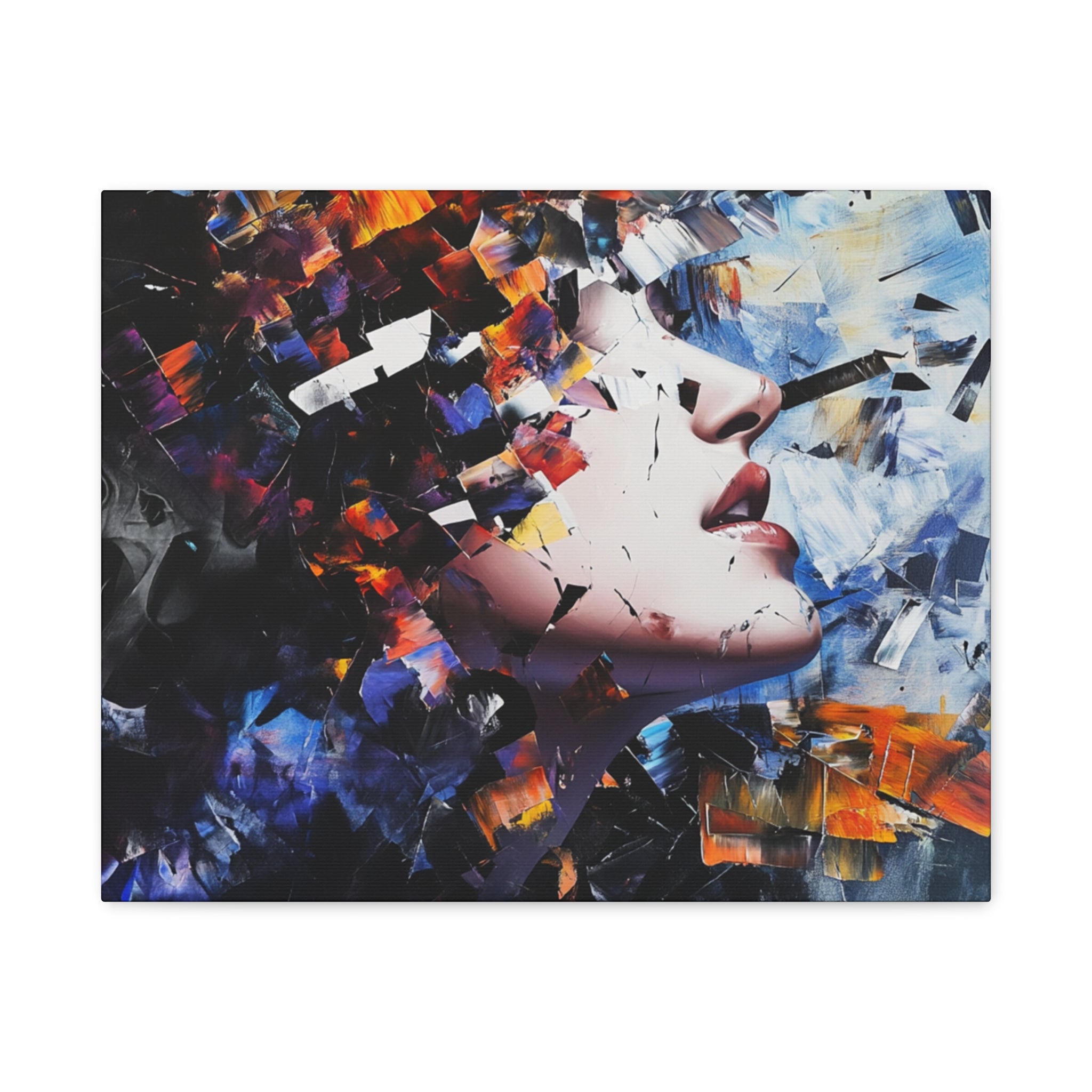 "In the shards of reflection, the weight of who I am."