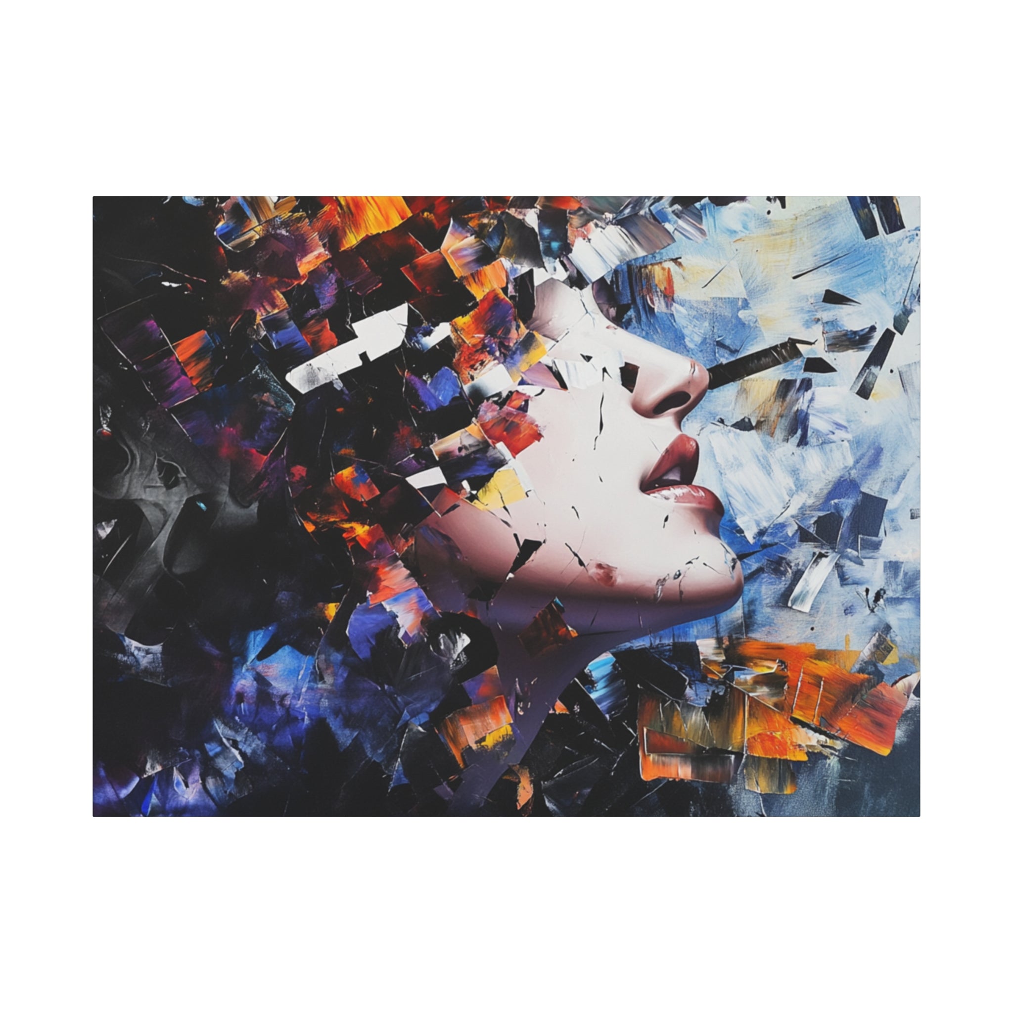 "In the shards of reflection, the weight of who I am."