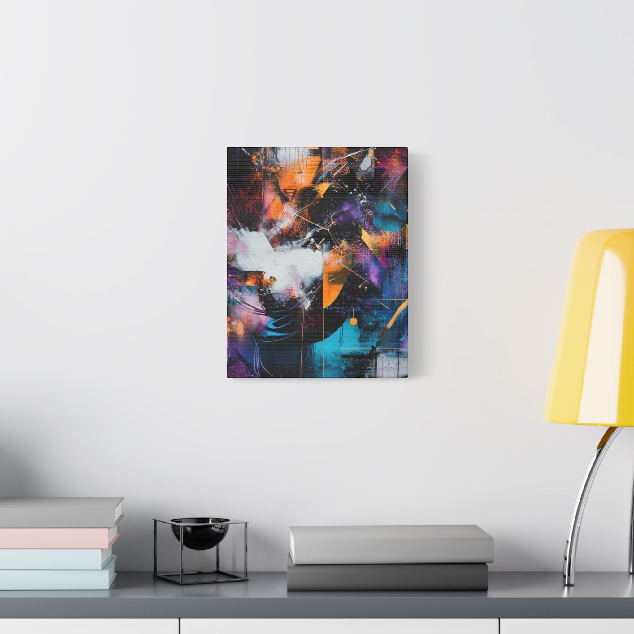Abstract Matte Canvas Art-P7, Modern Wall Decor, Black and White Artwork for Home, Unique Gift, Contemporary Design