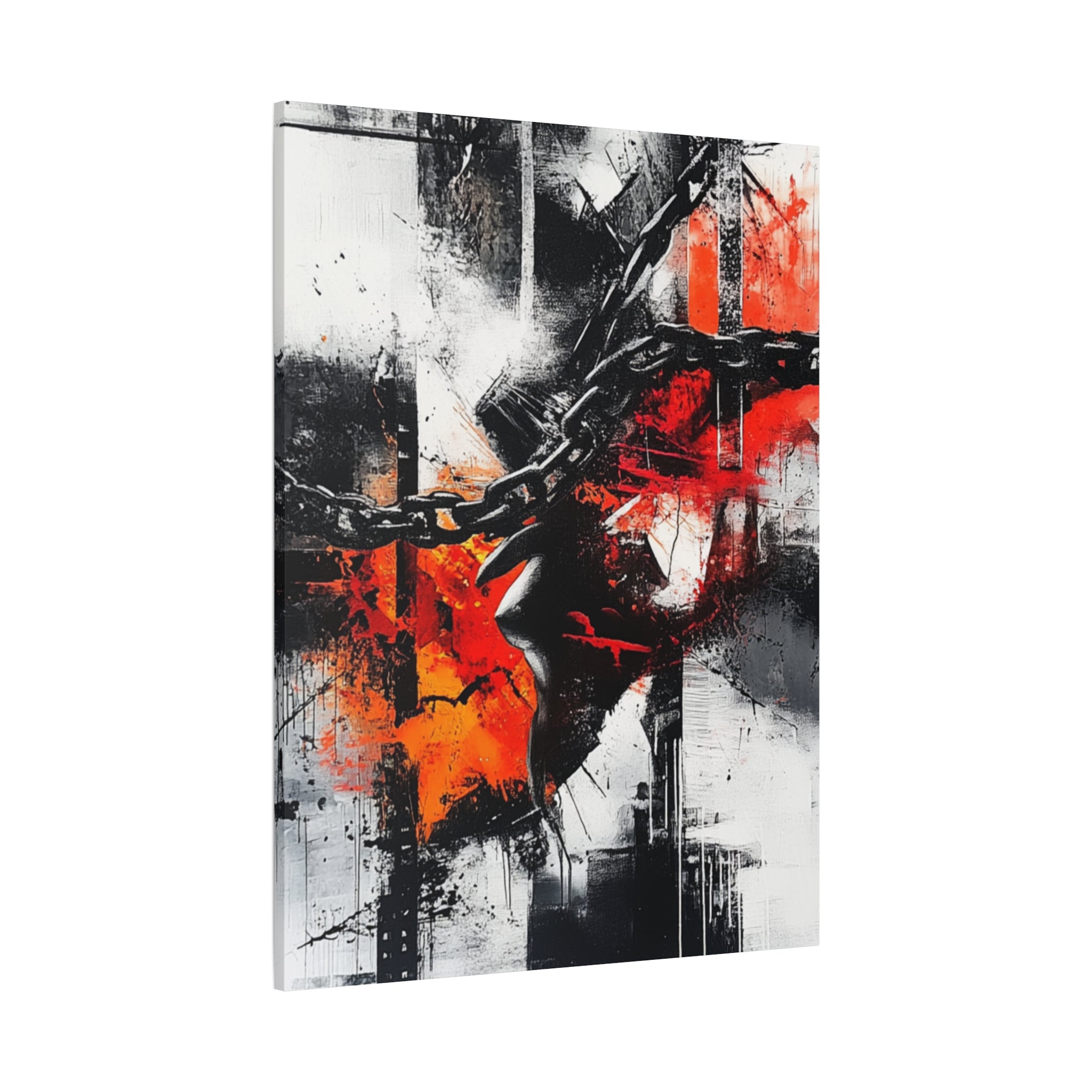 Abstract Matte Canvas Art-P13, Modern Wall Decor, Black and White Artwork for Home, Unique Gift, Contemporary Design