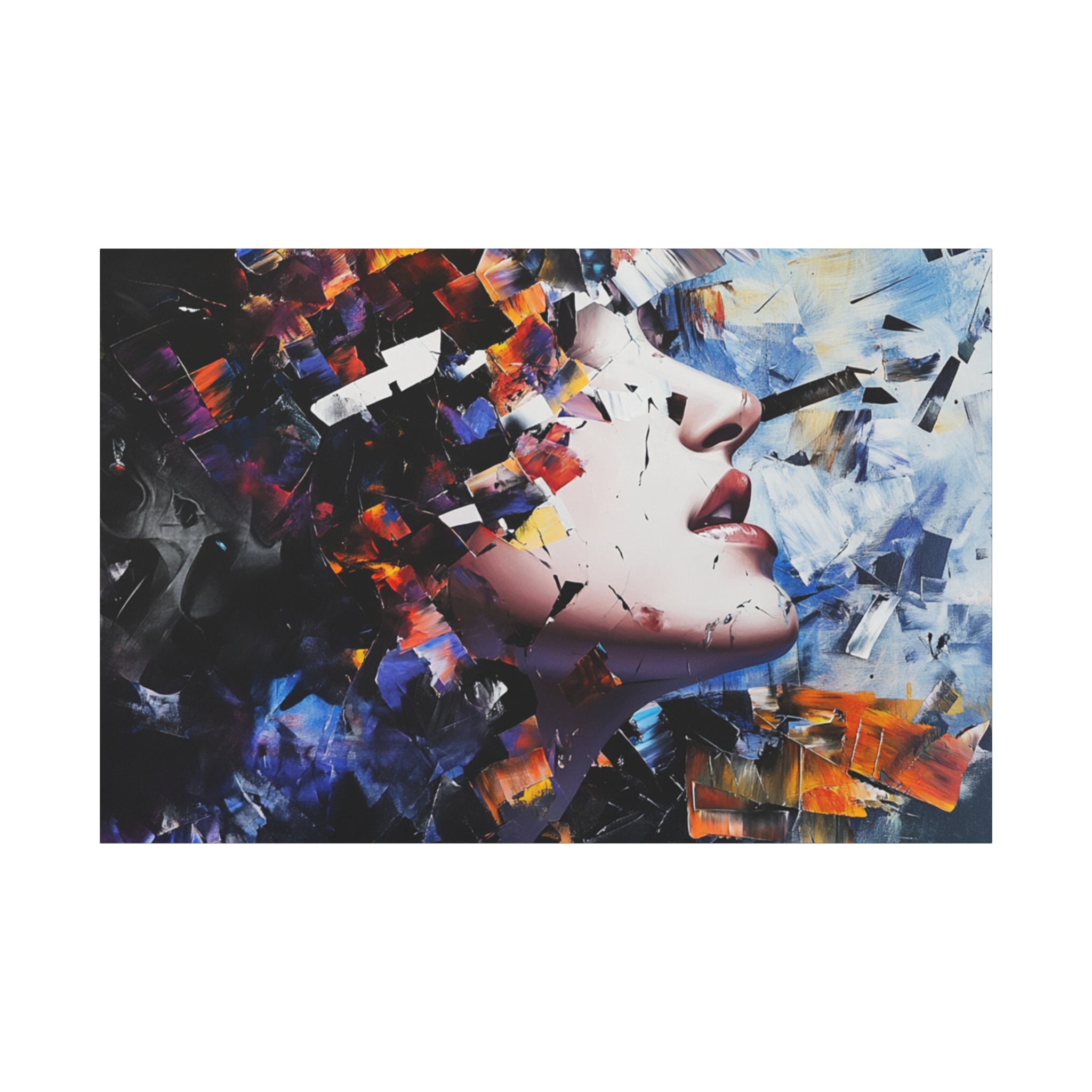 "In the shards of reflection, the weight of who I am."