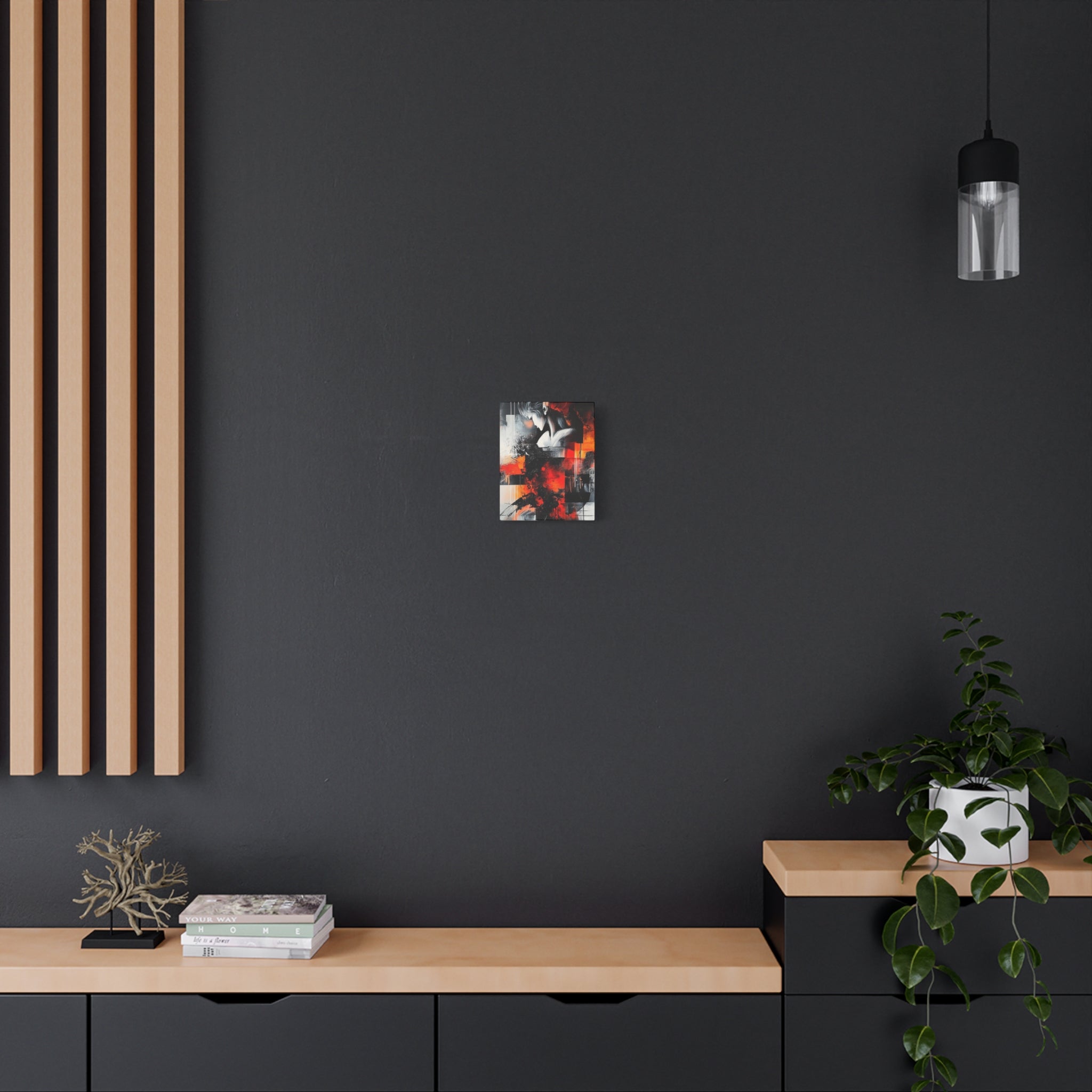 Abstract Matte Canvas Art-P12, Modern Wall Decor, Black and White Artwork for Home, Unique Gift, Contemporary Design