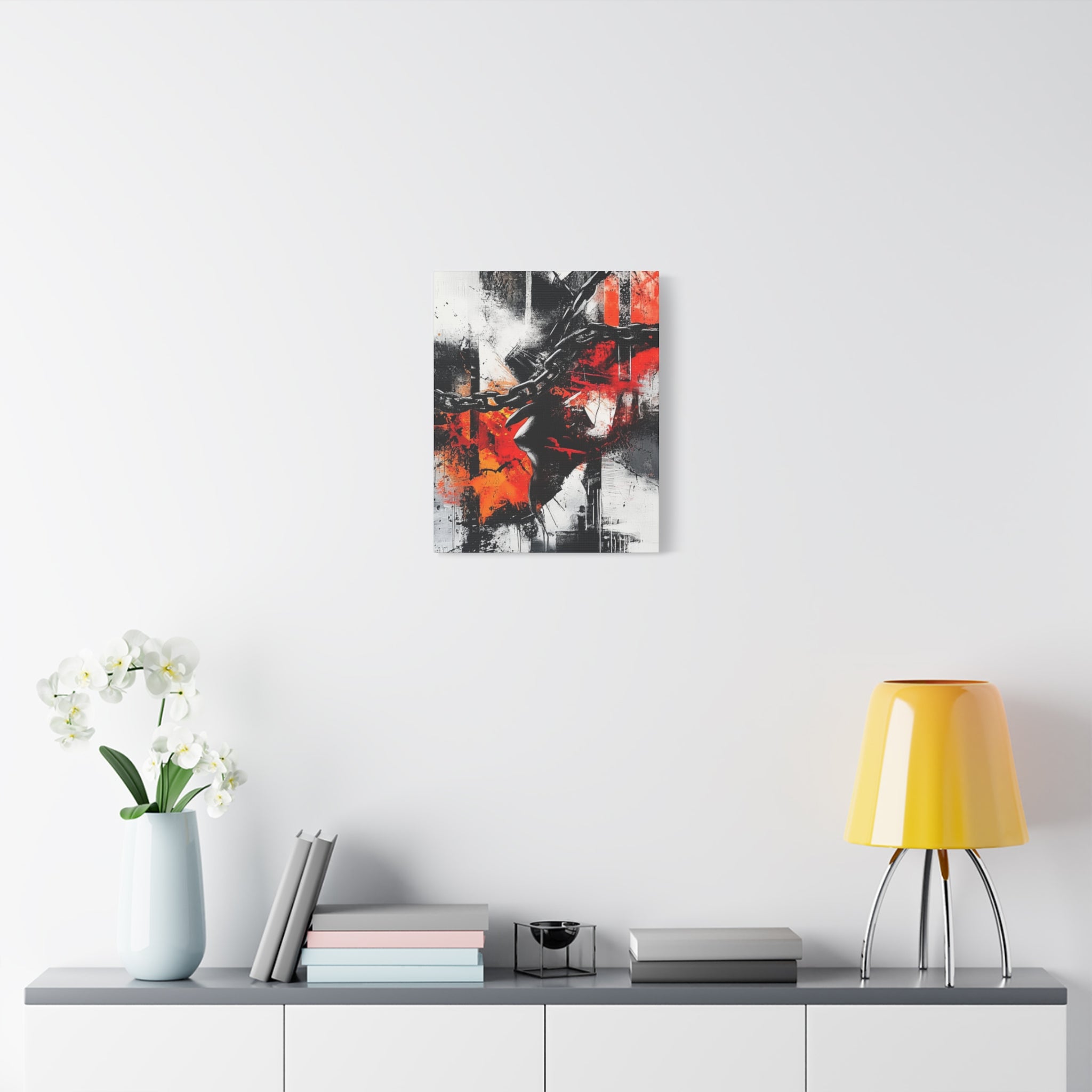 Abstract Matte Canvas Art-P13, Modern Wall Decor, Black and White Artwork for Home, Unique Gift, Contemporary Design