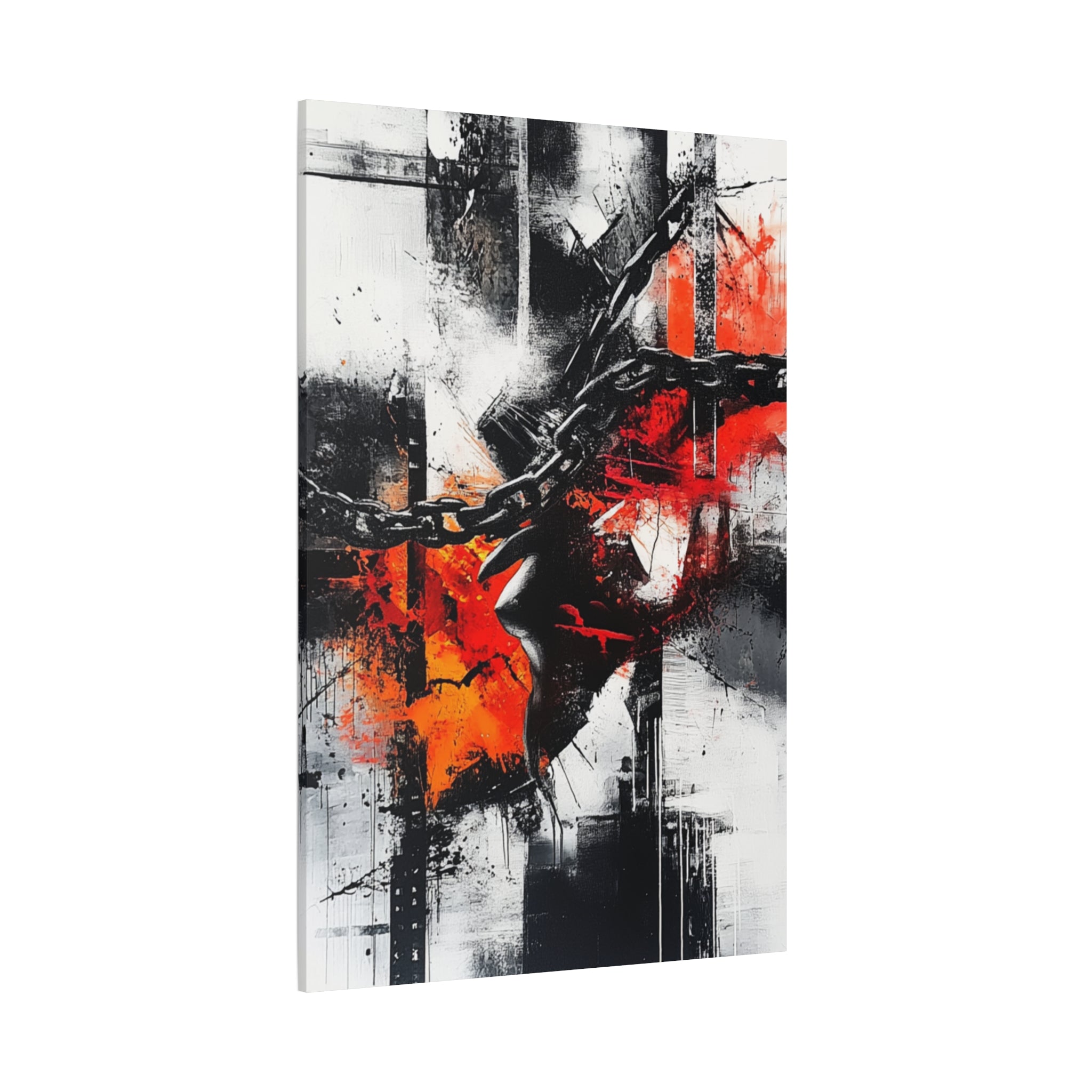 Abstract Matte Canvas Art-P13, Modern Wall Decor, Black and White Artwork for Home, Unique Gift, Contemporary Design