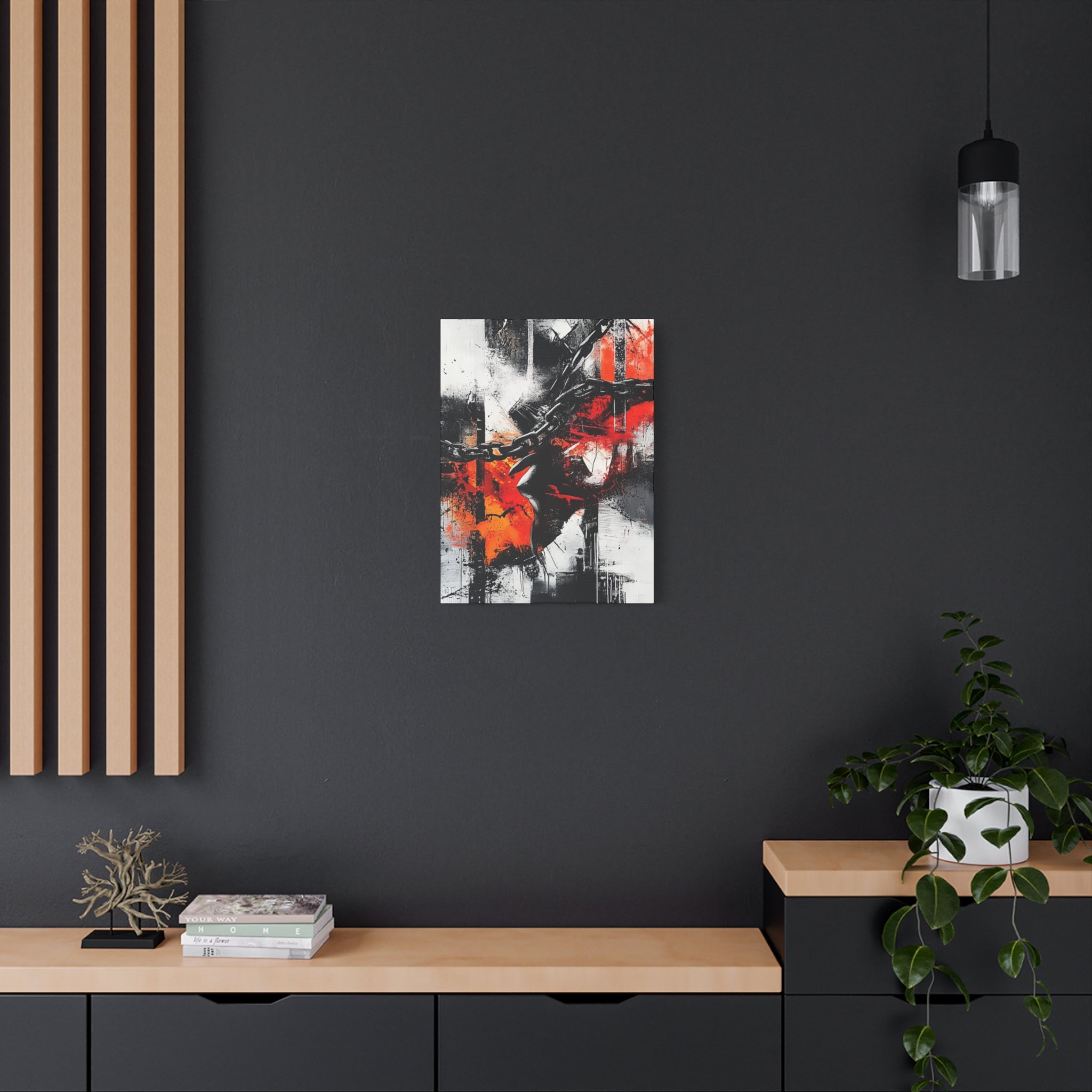 Abstract Matte Canvas Art-P13, Modern Wall Decor, Black and White Artwork for Home, Unique Gift, Contemporary Design