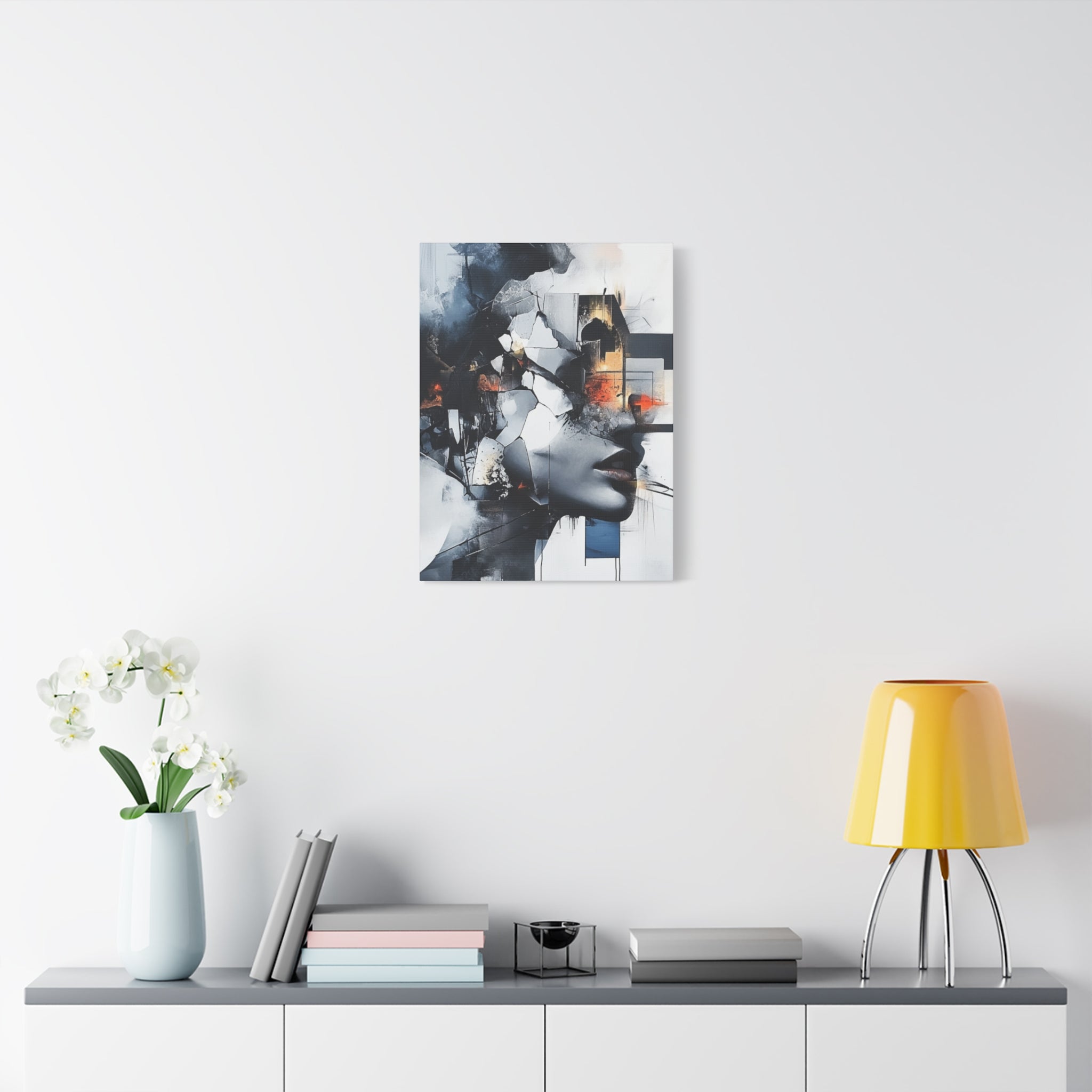 Abstract Matte Canvas Art-P4, Modern Wall Decor, Black and White Artwork for Home, Unique Gift, Contemporary Design