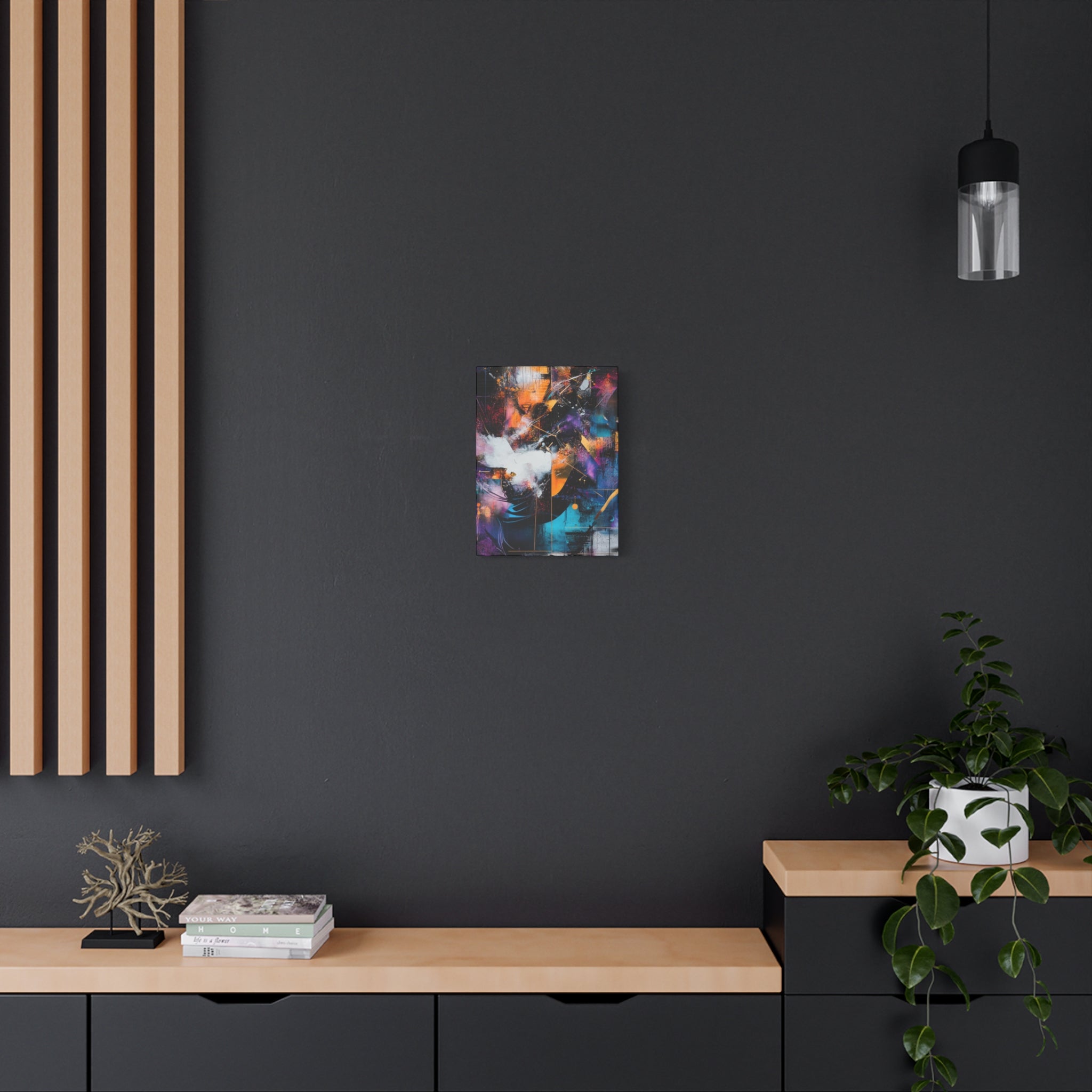 Abstract Matte Canvas Art-P7, Modern Wall Decor, Black and White Artwork for Home, Unique Gift, Contemporary Design