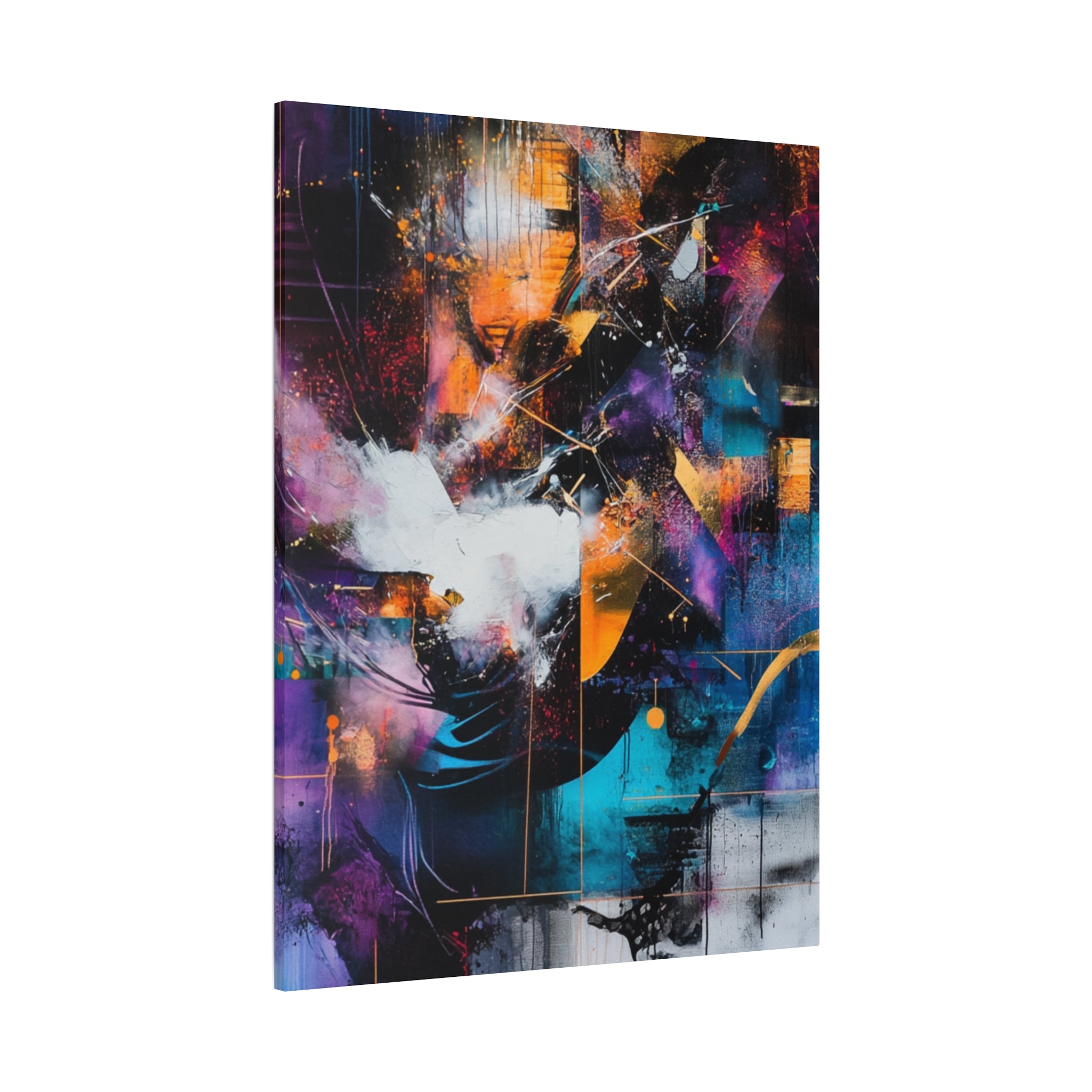 Abstract Matte Canvas Art-P7, Modern Wall Decor, Black and White Artwork for Home, Unique Gift, Contemporary Design